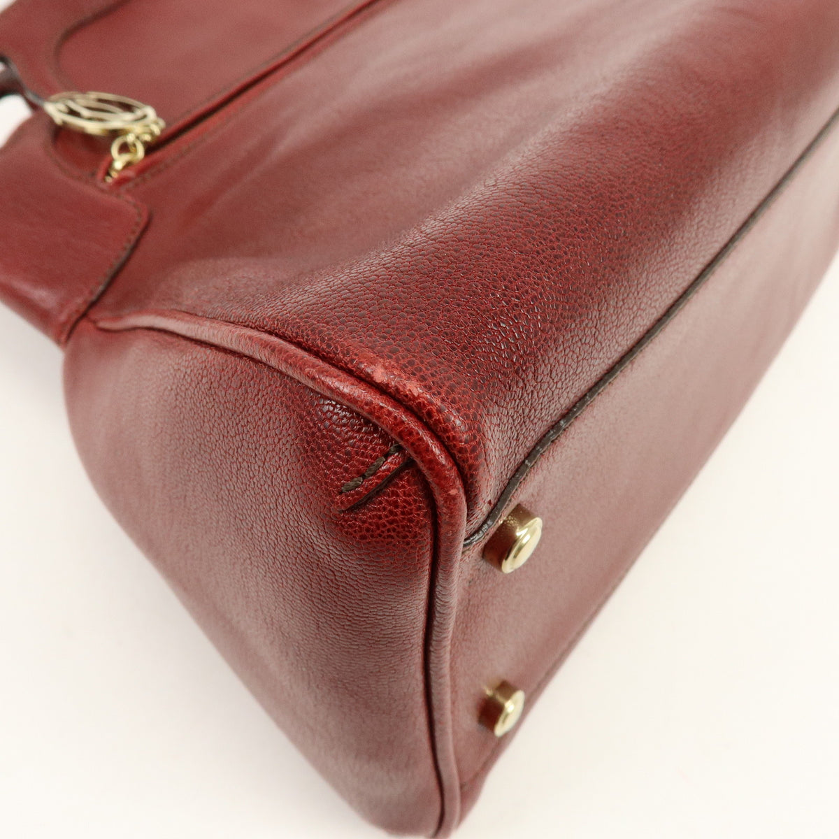 Cartier Marcello de Cartier Leather Tote Bag Hand Bag Bordeaux