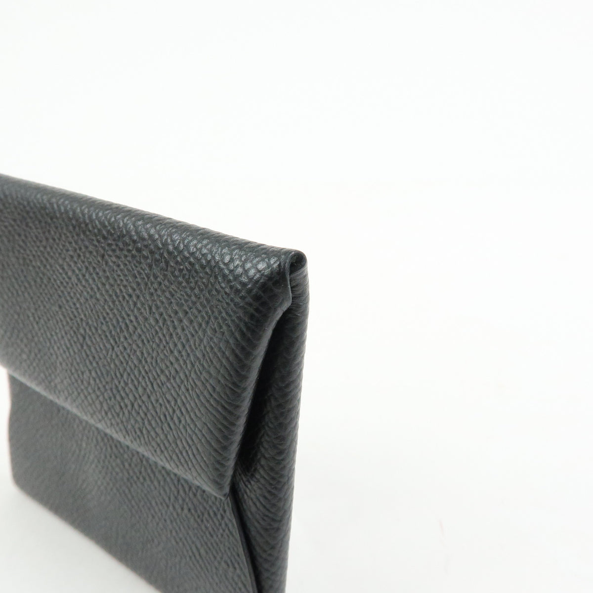 HERMES Bastia Veau Epsom A Stamped Coin Case Coin Purse Black