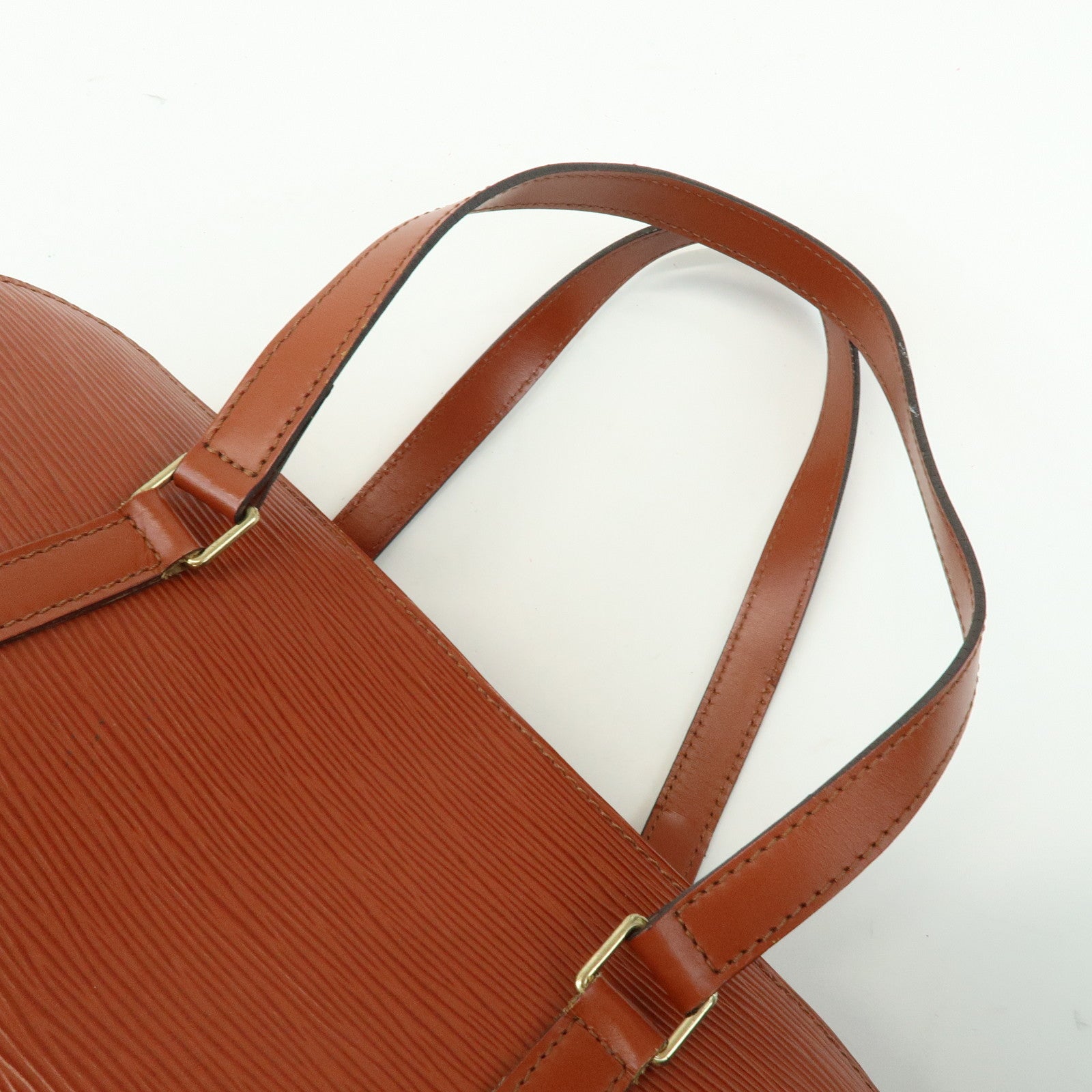 Louis Vuitton Epi Leather Soufflot Hand Bag Kenya Brown M52223