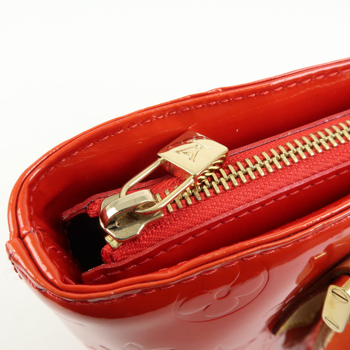 Louis Vuitton Monogram Vernis Houston Tote Bag Hand Bag Rouge M91092