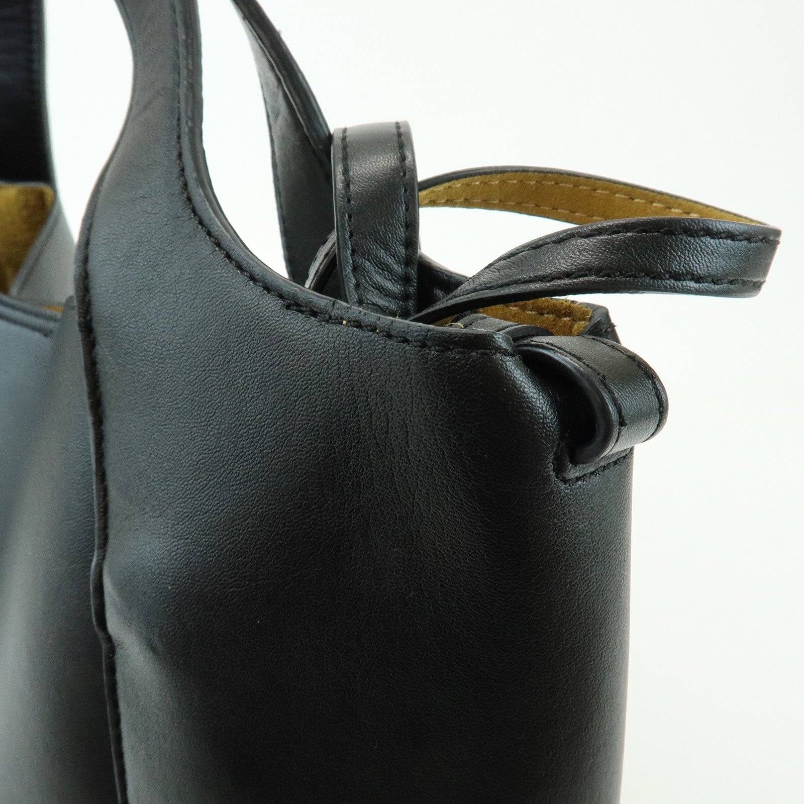STELLA MCCARTNEY Faux Leather 2Way Bag Hand Bag Shoulder Bag Black