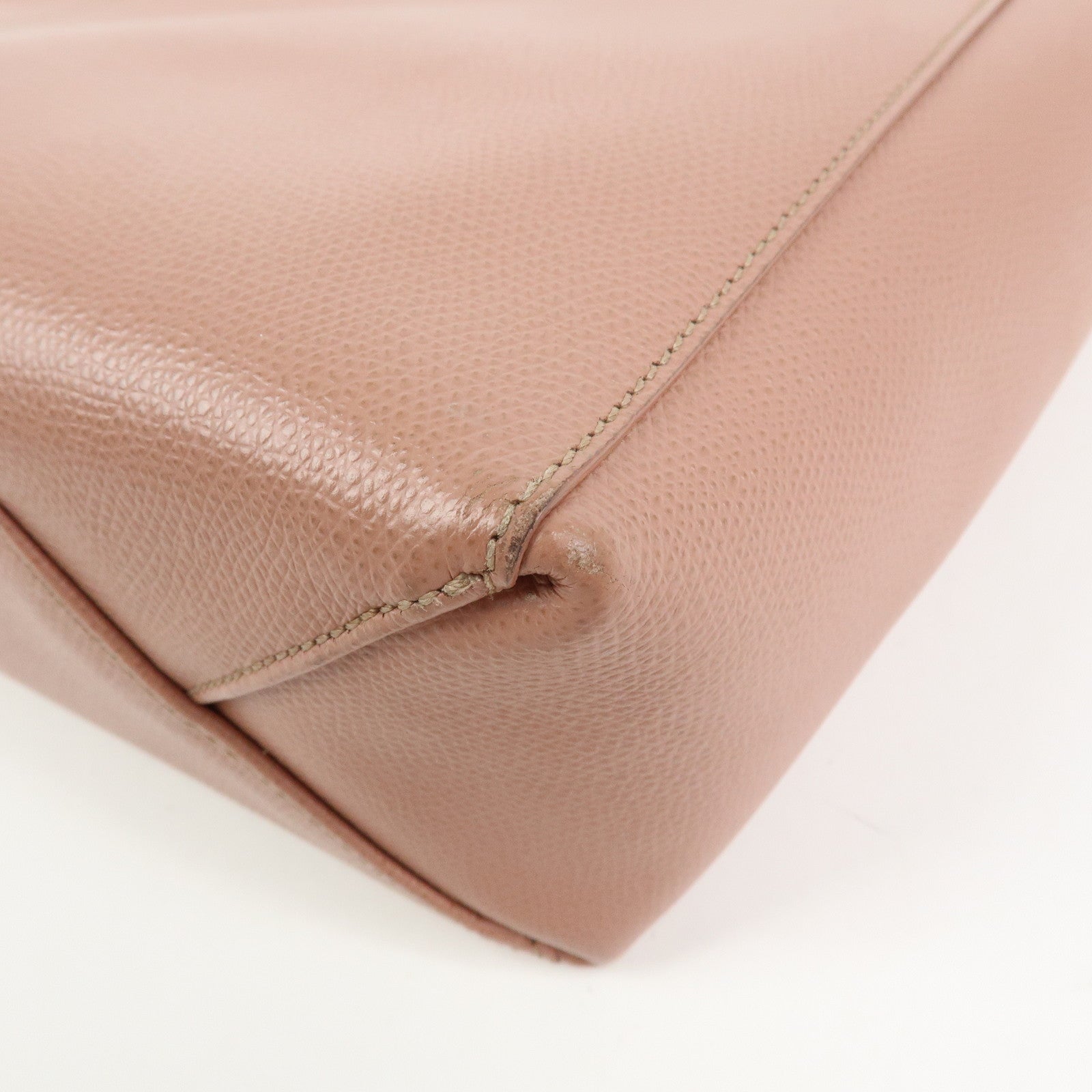 Celine Small Vertical Cabas Leather 2Way Bag Hand Bag Shoulder Bag Rose