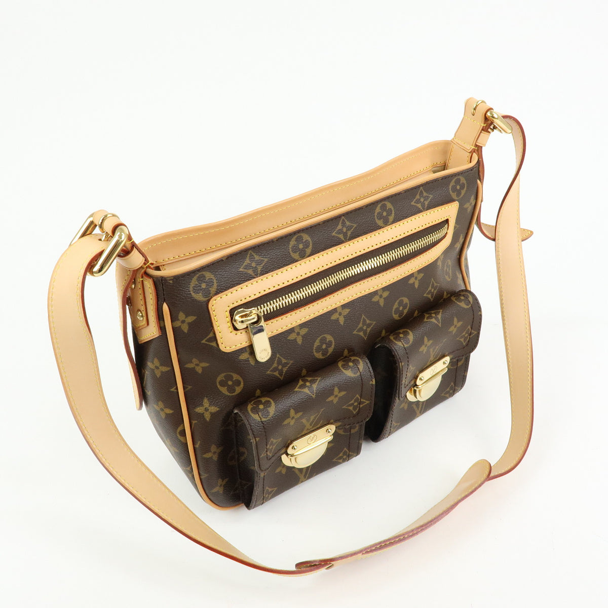 Louis Vuitton Monogram Hudson GM Shoulder Crossbody Bag Brown M40045