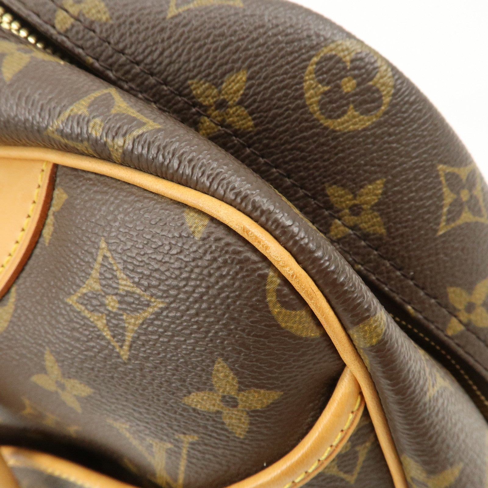 Louis Vuitton Monogram Deauville Hand Bag Brown M47270 Used