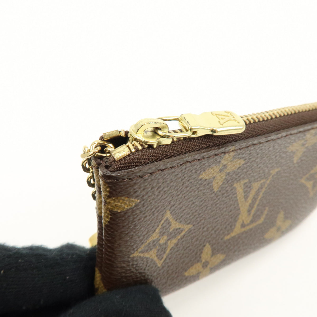 Louis Vuitton Monogram Pochette Cles Coin Case Key Case Brown M62650