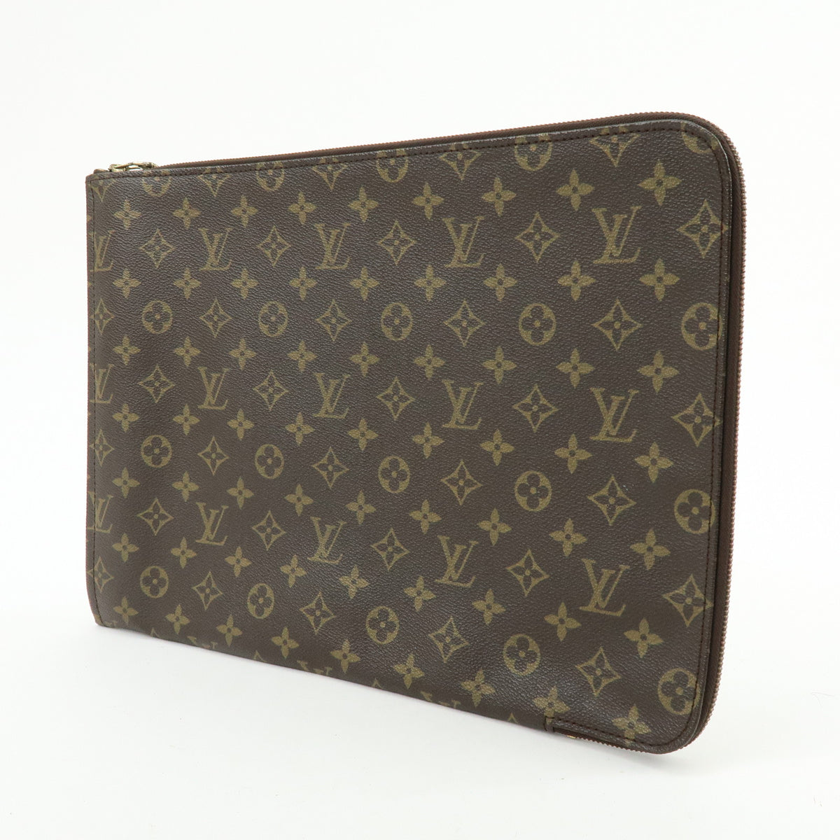 Louis Vuitton Monogram Posh Documents Clutch Bag Brown M53456