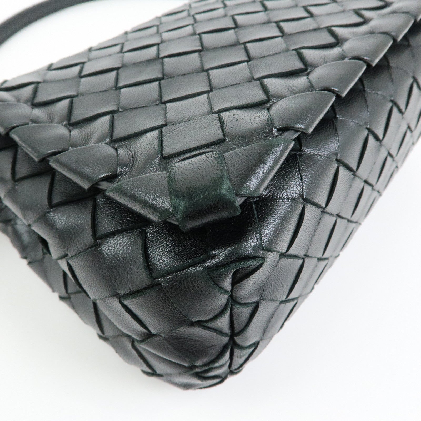 BOTTEGA VENETA Intrecciato Nappa Leather Shoulder Bag Black 600519