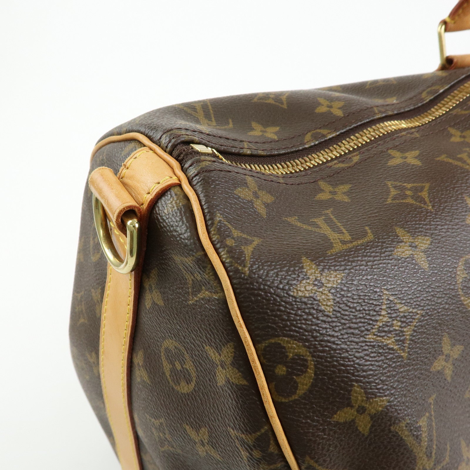 Louis Vuitton Keep All Bandouliere 55 Boston Bag Hand Bag Brown M41414