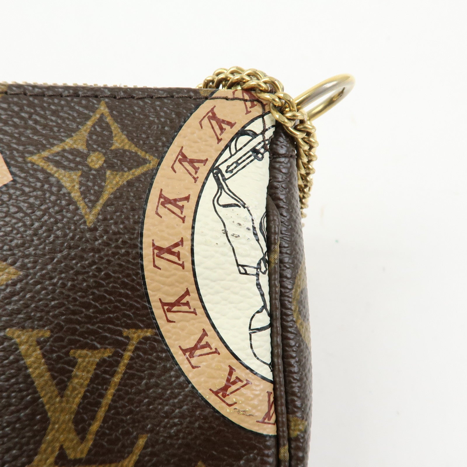 Louis Vuitton Monogram Mini Pochette Accessoire Patch Brown M95804