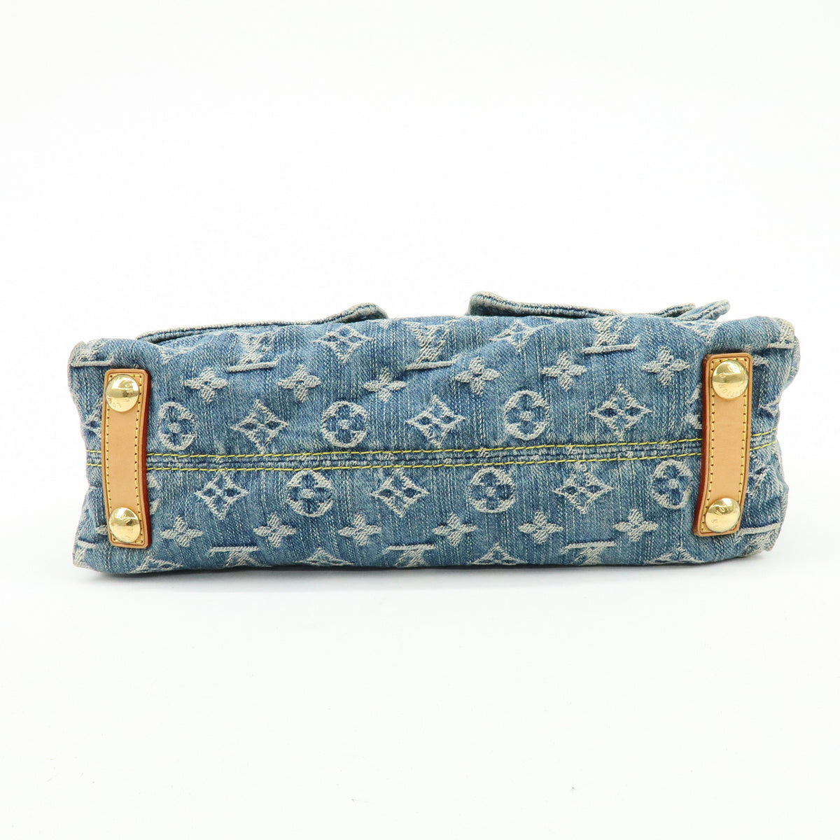 Louis Vuitton Monogram Denim Baggy PM 2Way Bag Shoulder Bag Blue M95049