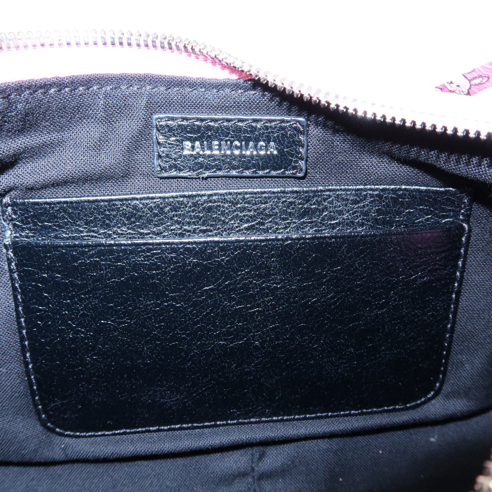 BALENCIAGA Le Cagole Mini Rabbit Pattern Leather Shoulder Bag 695814