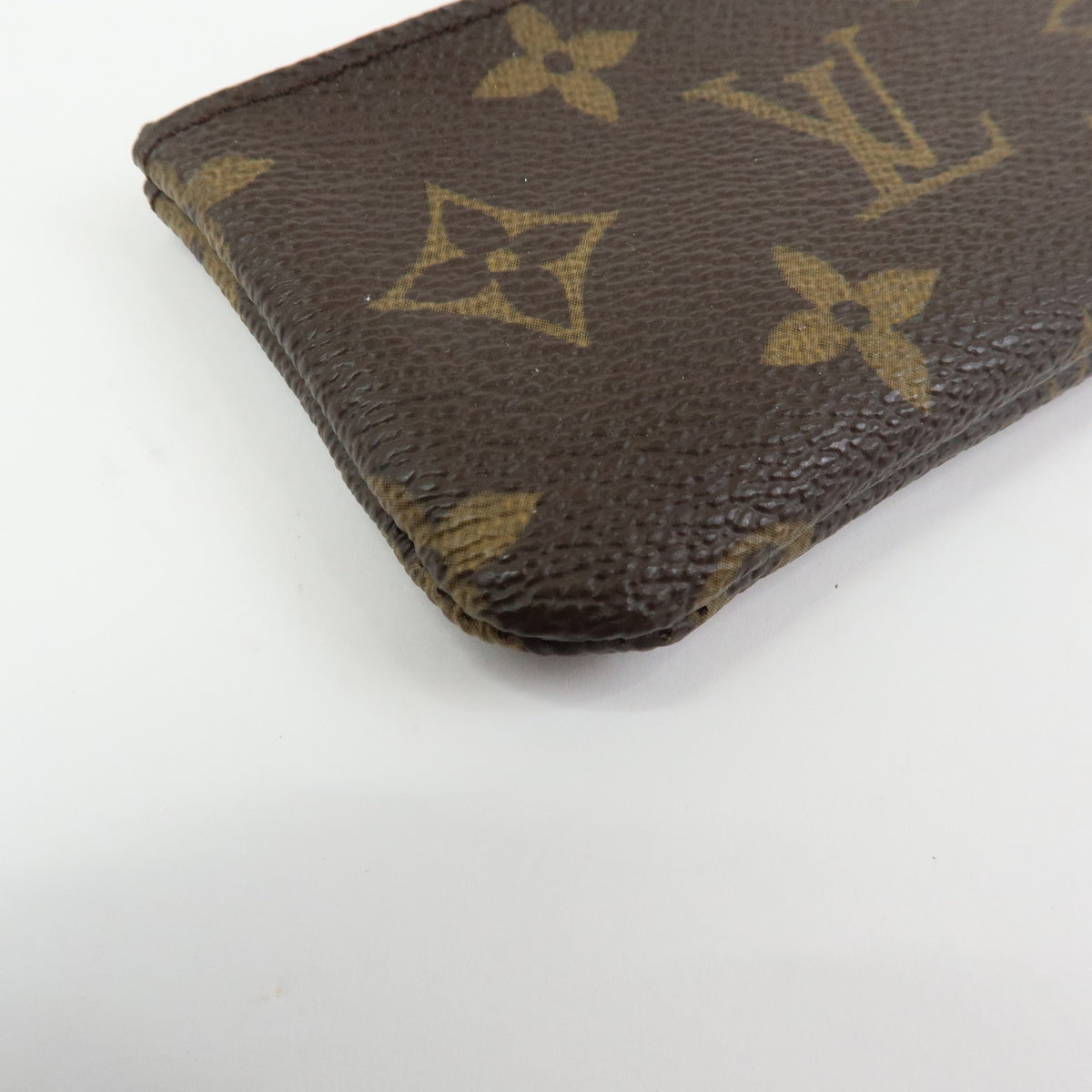 Louis Vuitton Monogram Pochette Cles Coin Case Key Case Brown M62650