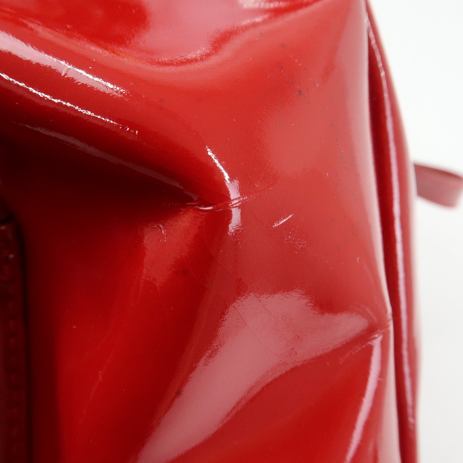GUCCI Bamboo Patent Leather Backpack Rucksack Red 003・1705・0030