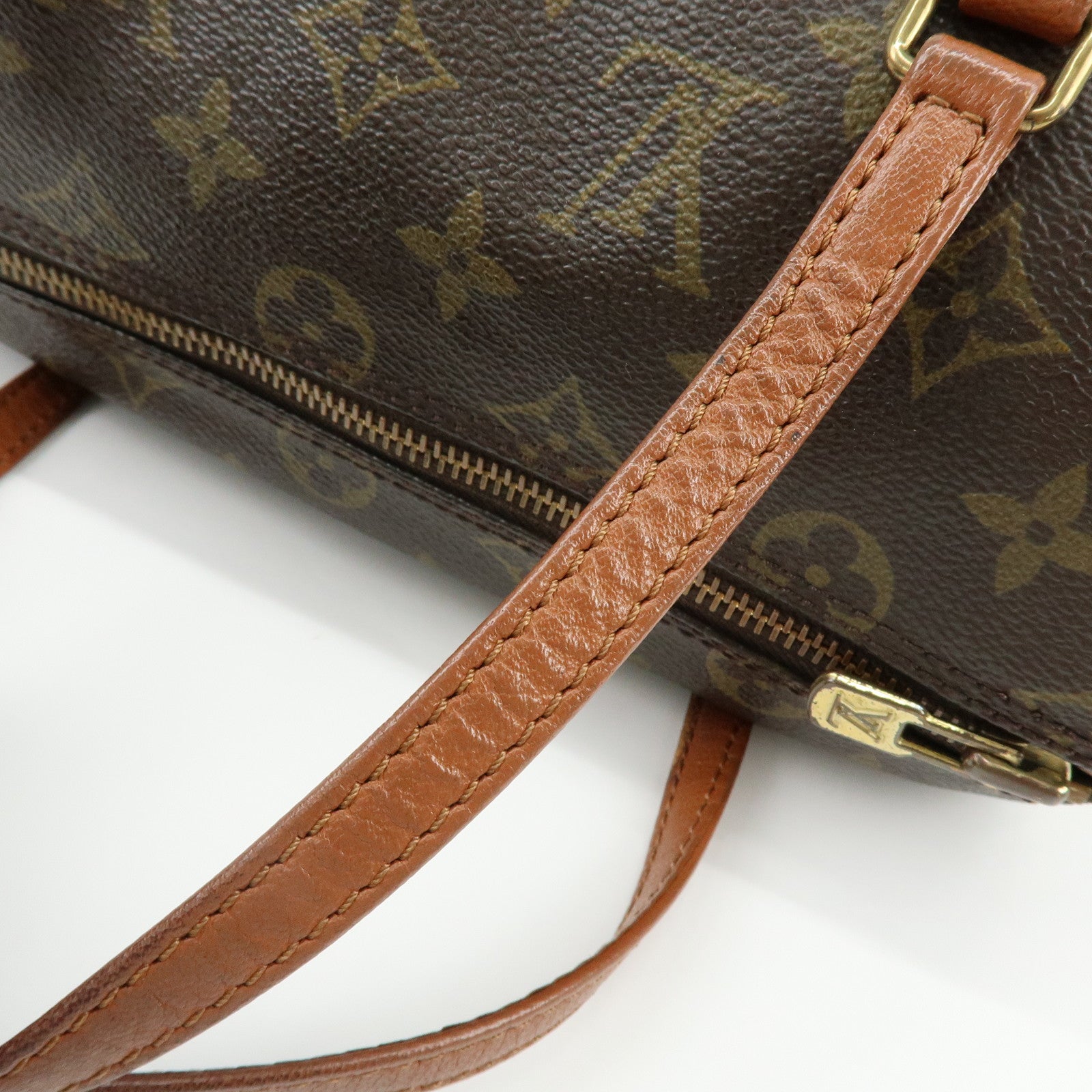 Louis Vuitton Monogram Papillon 26 Hand Bag Old Style Brown M51366