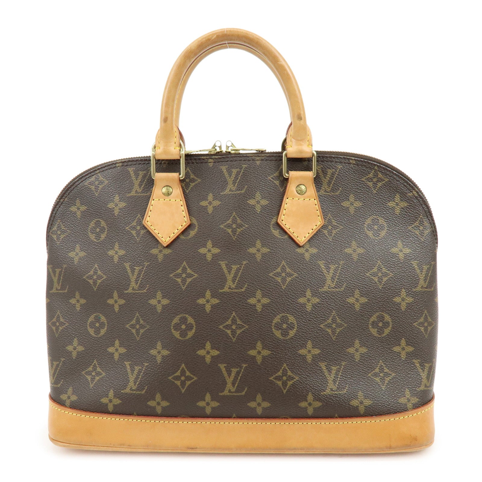 Louis Vuitton Monogram Alma PM Canvas Leather Hand Bag Brown M51130