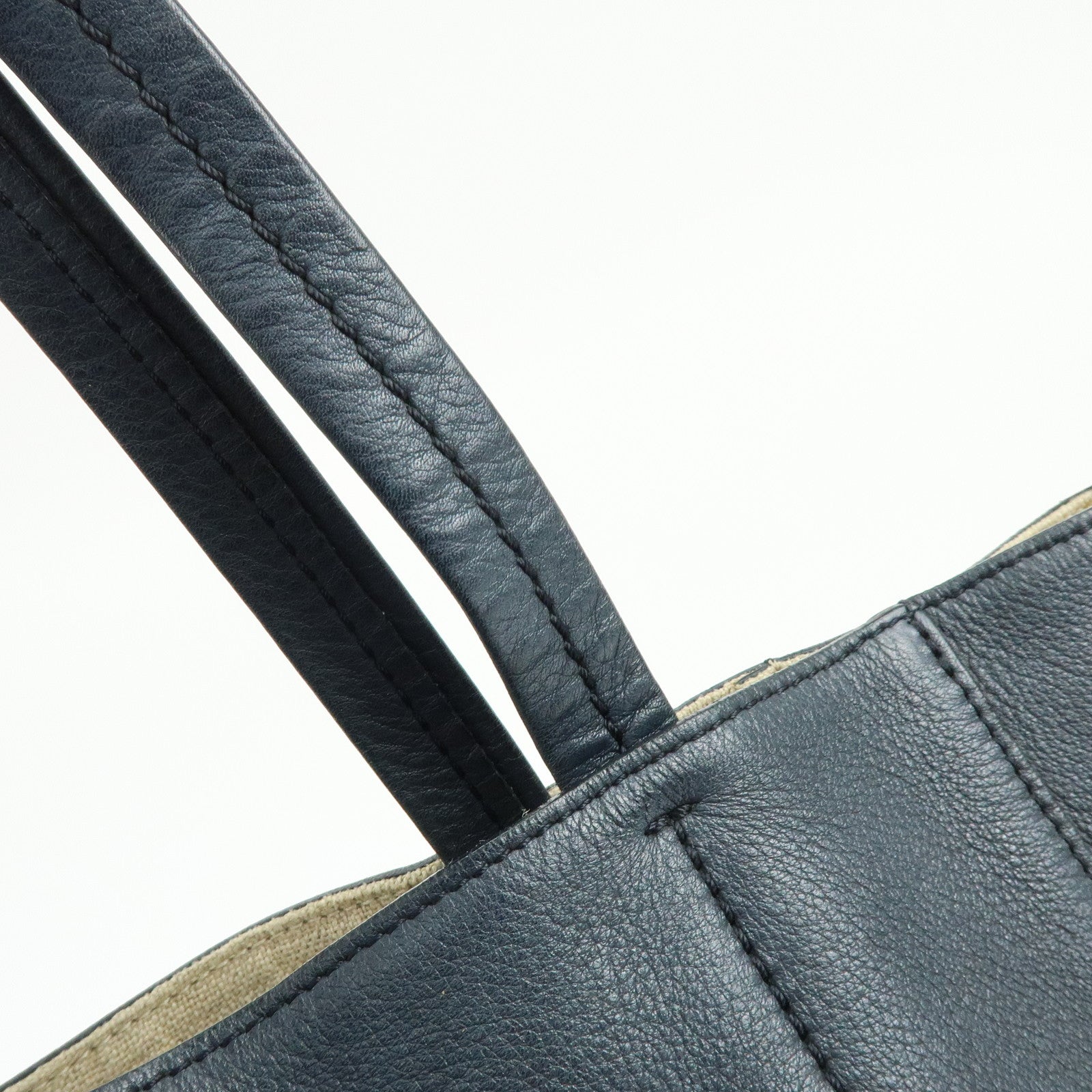CELINE Cabas Phantom Leather Shoulder Bag Tote Bag Black