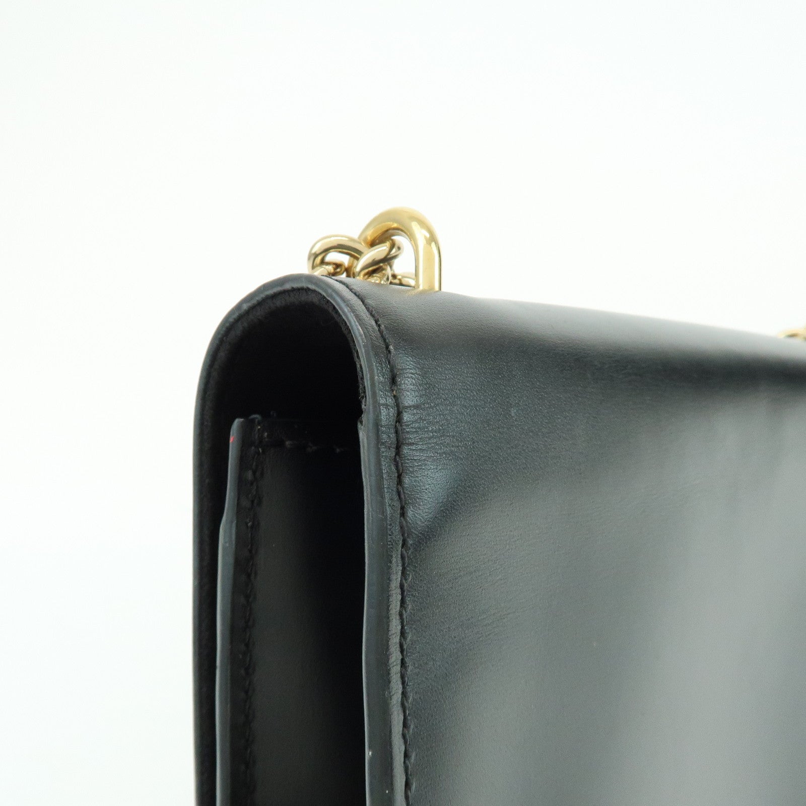Louis Vuitton Pochette Louise MM Leather Chain Shoulder Bag Noir M51033