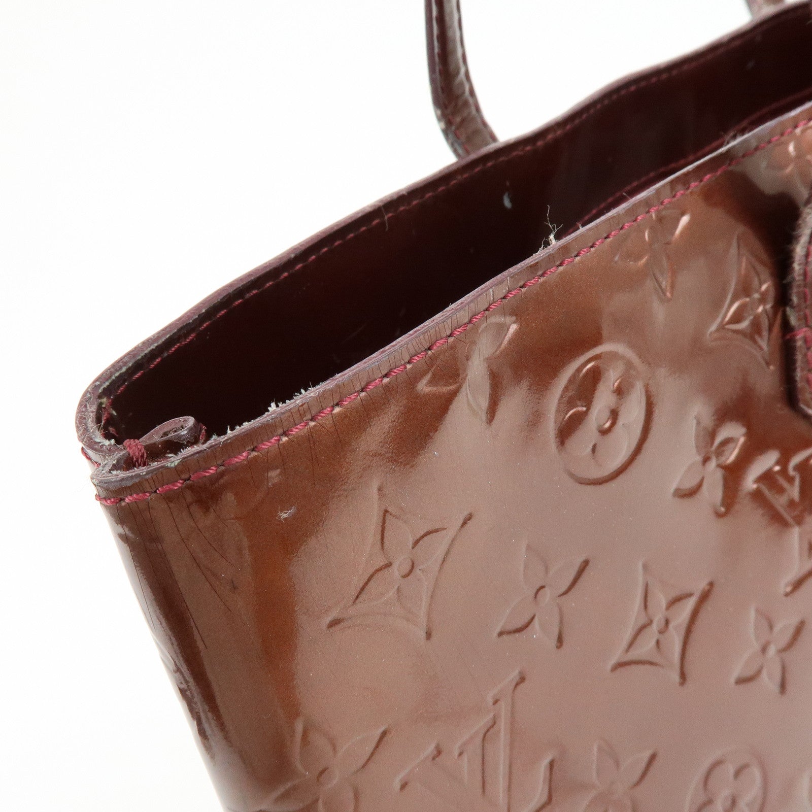 Louis Vuitton Monogram Vernis Wilshire MM Tote Bag Hand Bag M91646