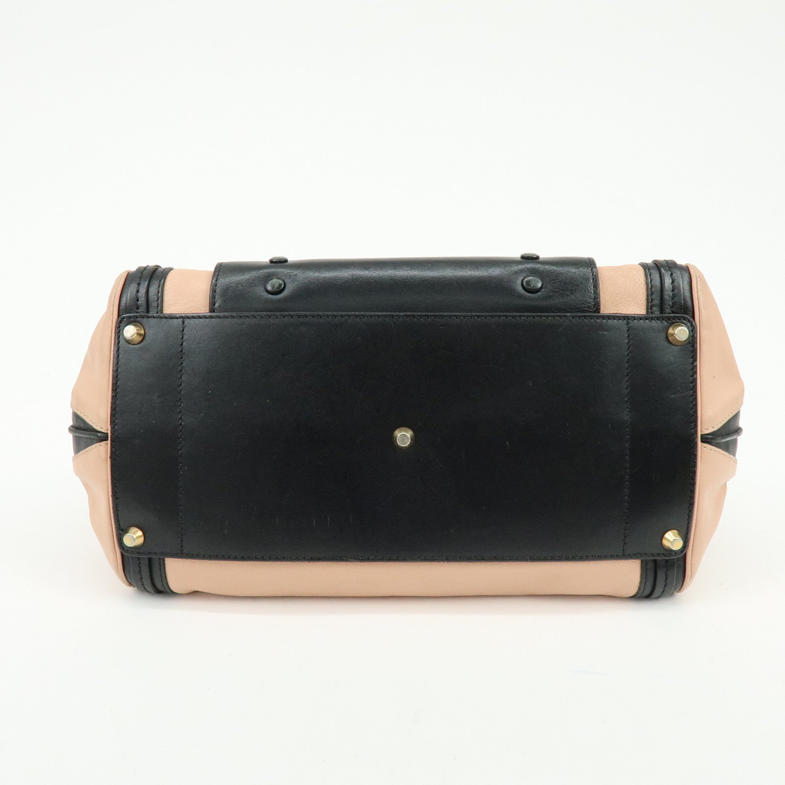 Chloe Alice Leather 2Way Bag Hand Bag Shoulder Bag Black Pink Beige