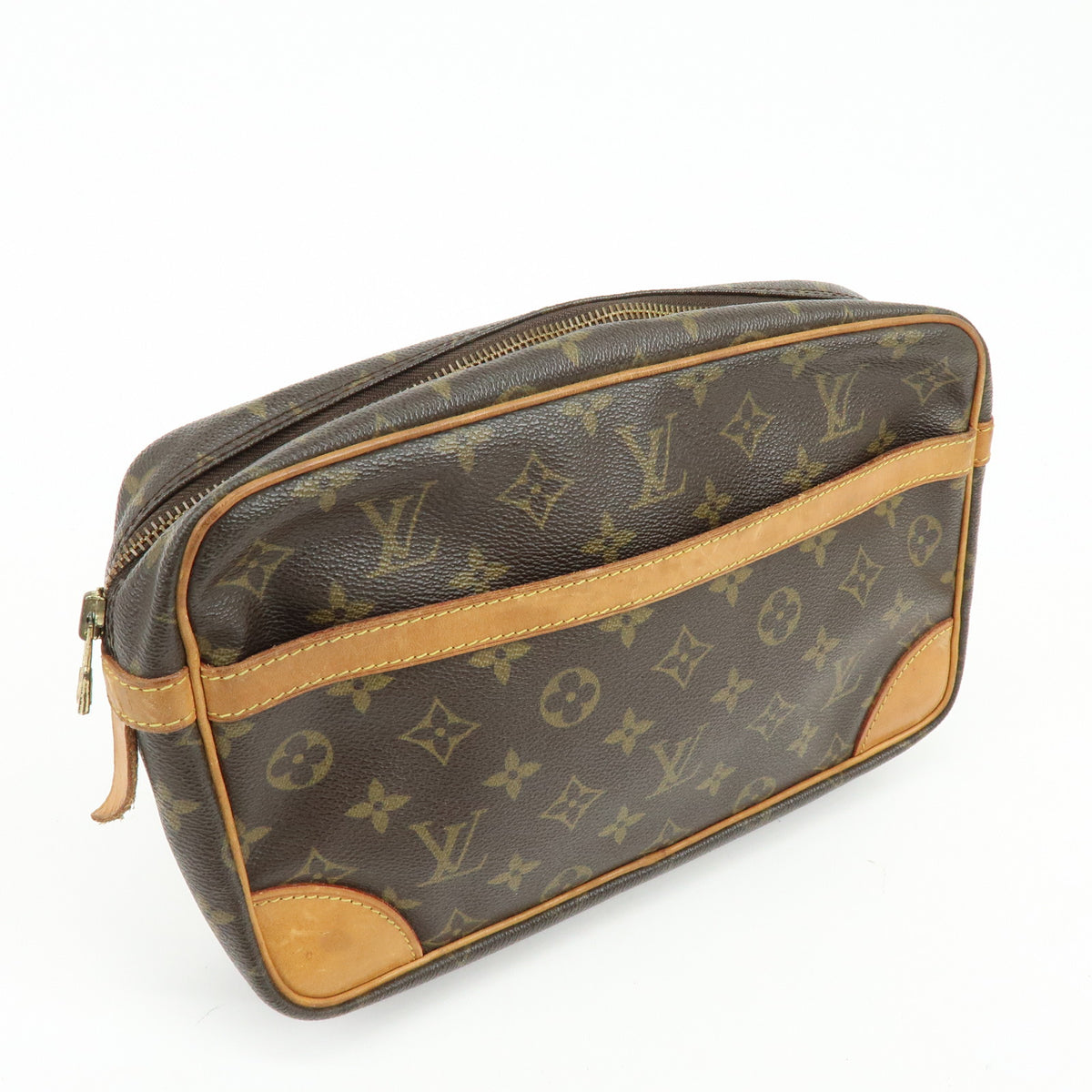 Louis Vuitton Monogram Compiegne 28 Pouch Clutch Bag Brown M51845