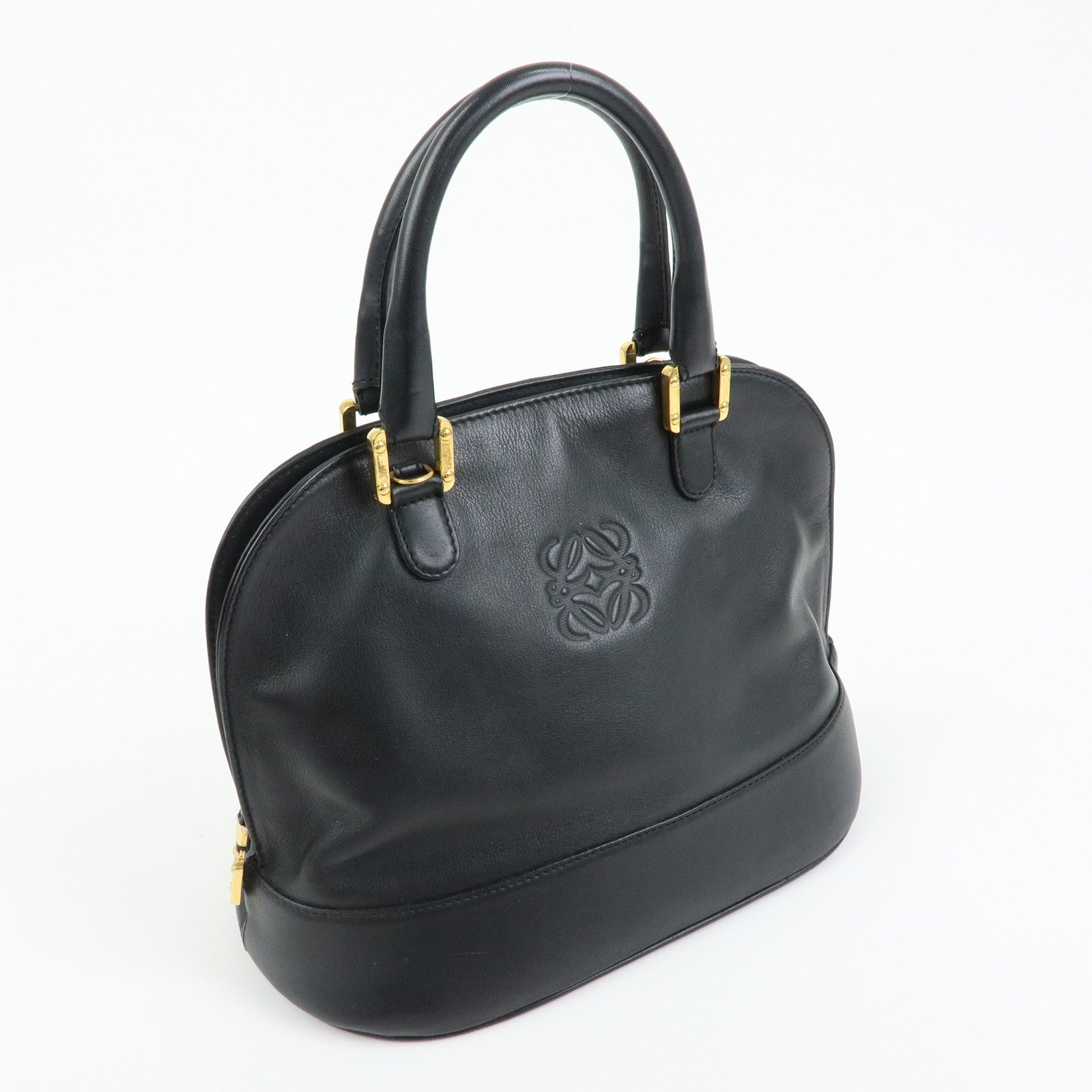 LOEWE Anagram Calf Leather Hand Bag Black