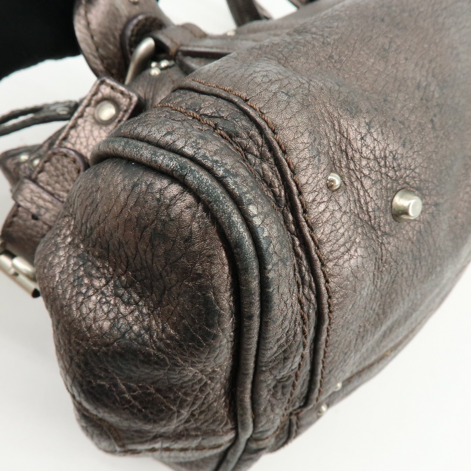 Chloe Paddington Leather Hand Bag Shoulder Bag Bronze