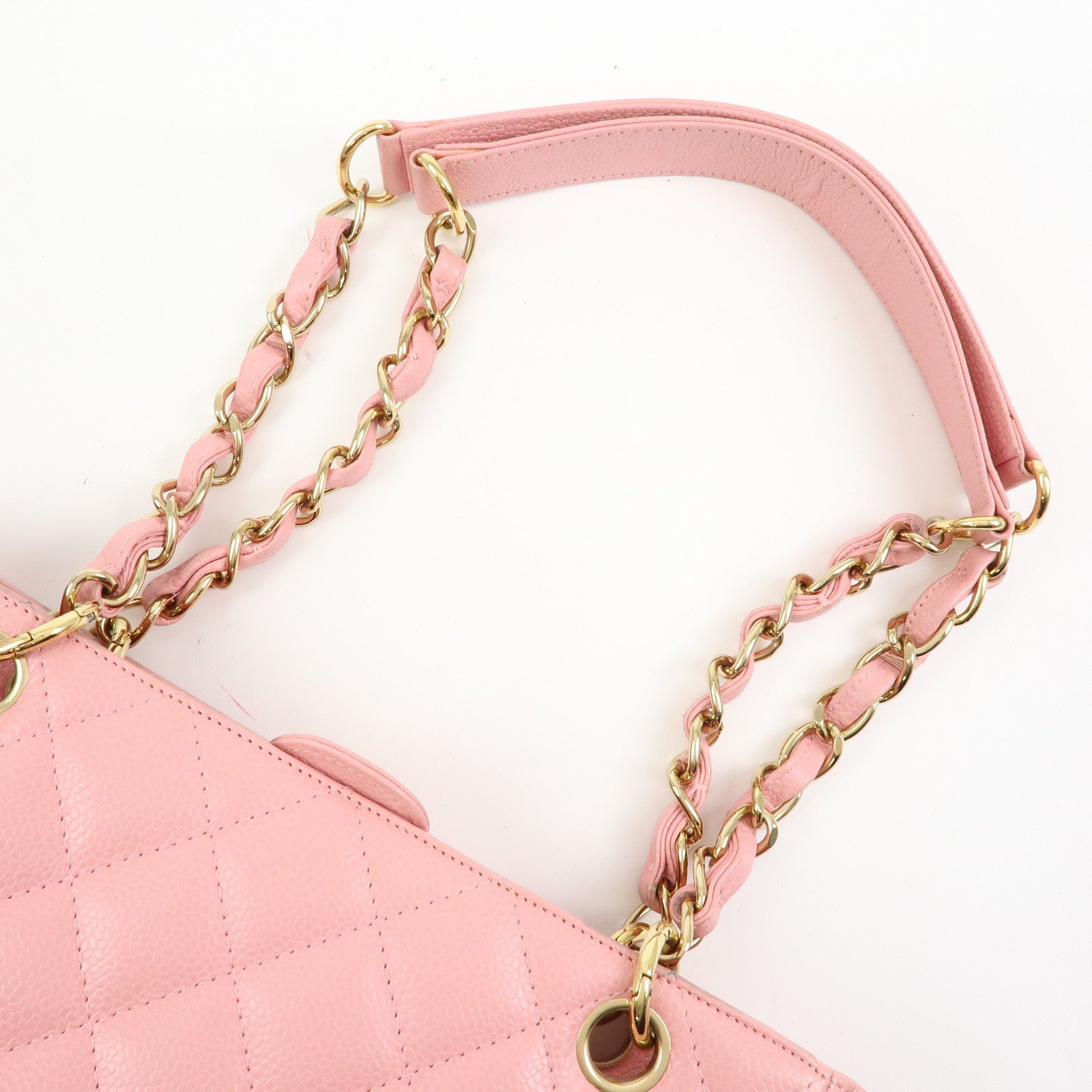 CHANEL COCO Mark Caviarskin PST Chain Tote Bag Shoulder Bag Pink