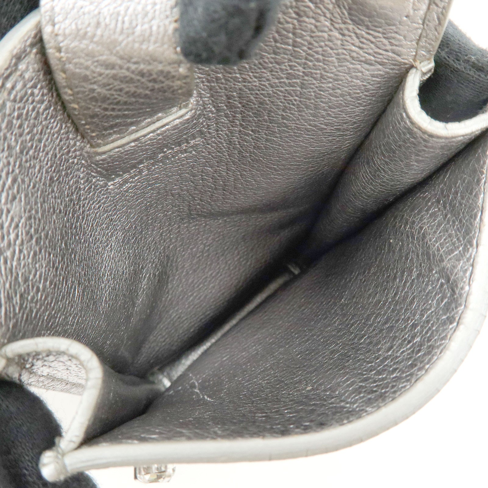 MIU MIU Madras Leather Studs Shoulder Bag Crossbody Phone Pouch Silver