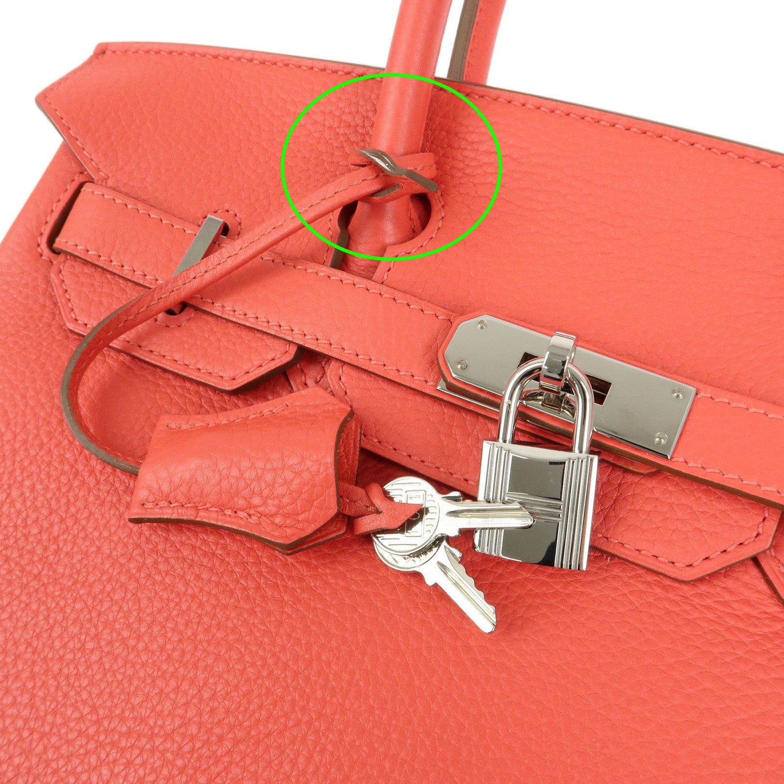HERMES Birkin 30 Togo Leather Hand Bag □P Stamped Pink
