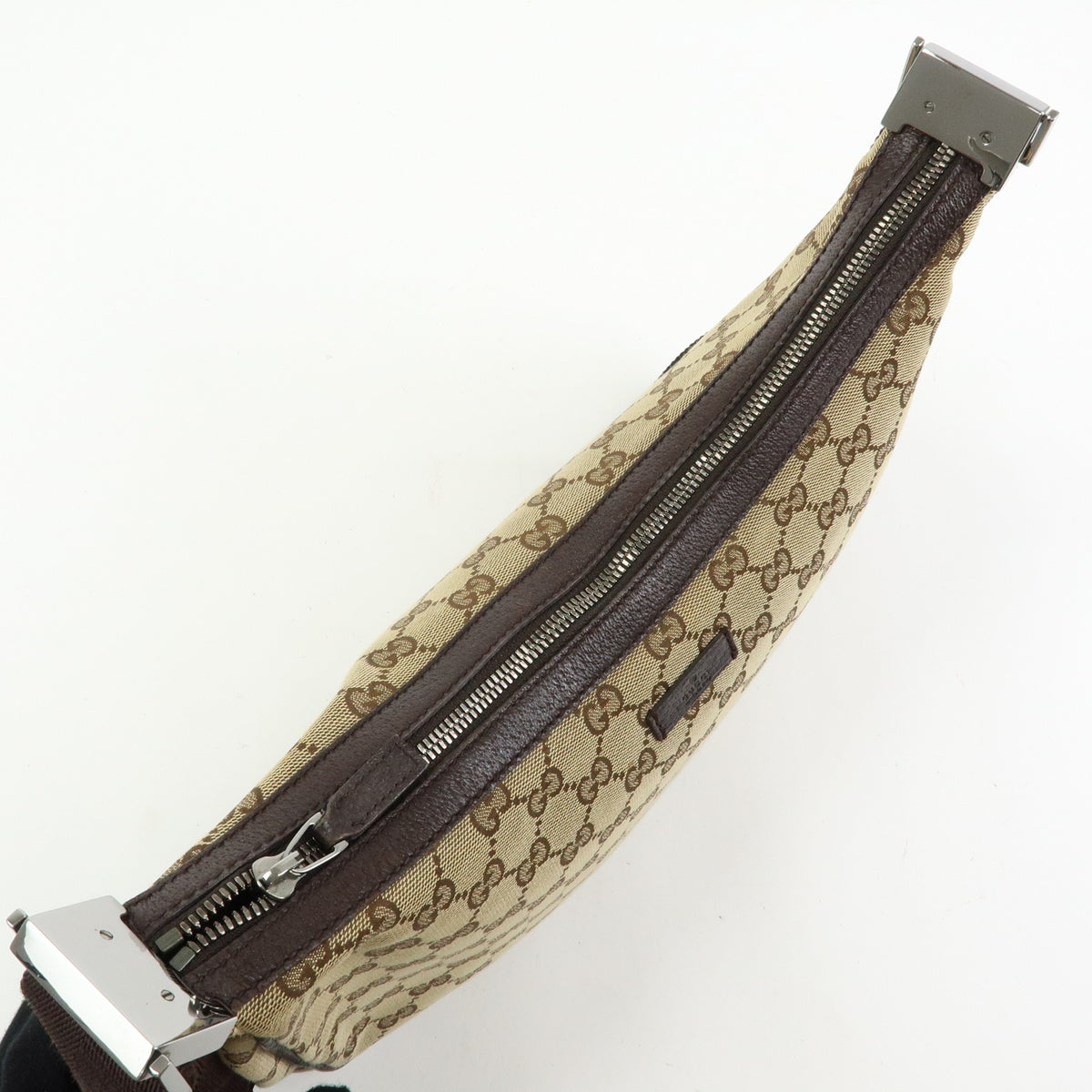 GUCCI GG Canvas Leather Shoulder Bag Crossbody Bag Beige Brown 122790
