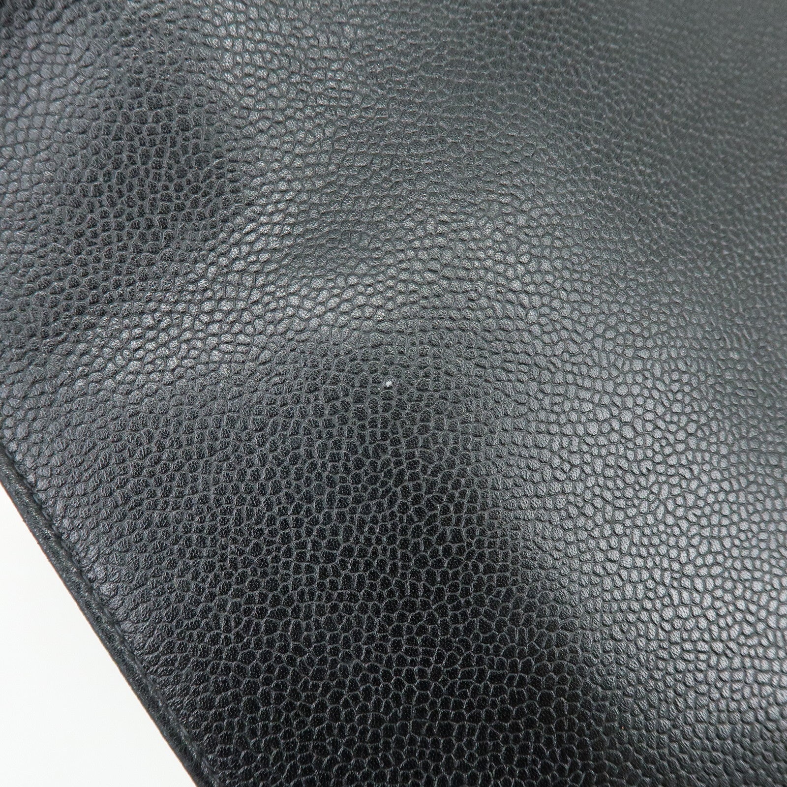 CHANEL COCO Mark Caviarskin Tote Bag Shoulder Bag Black