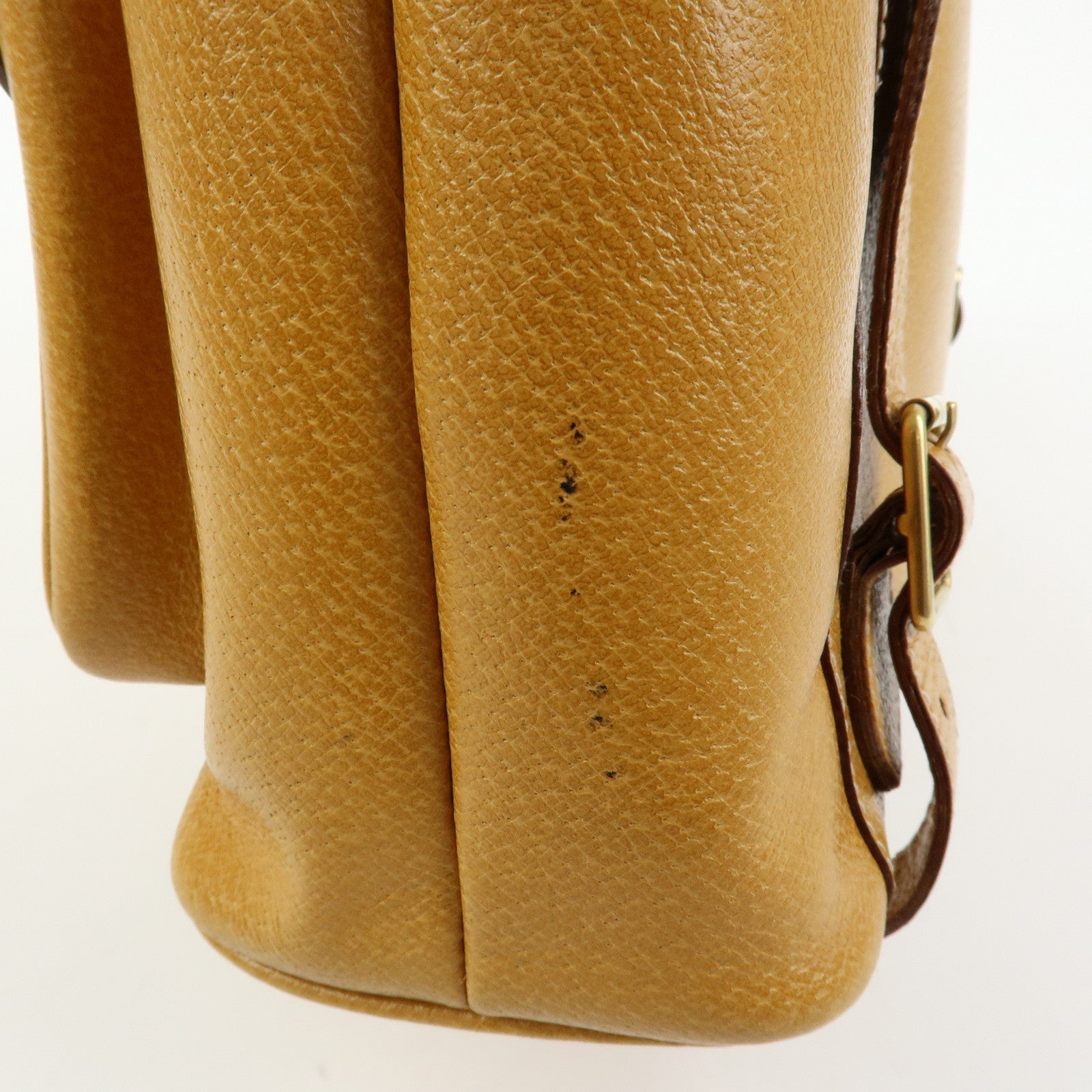 GUCCI Bamboo Leather Backpack Rucksack Mustard 003 1998 0016