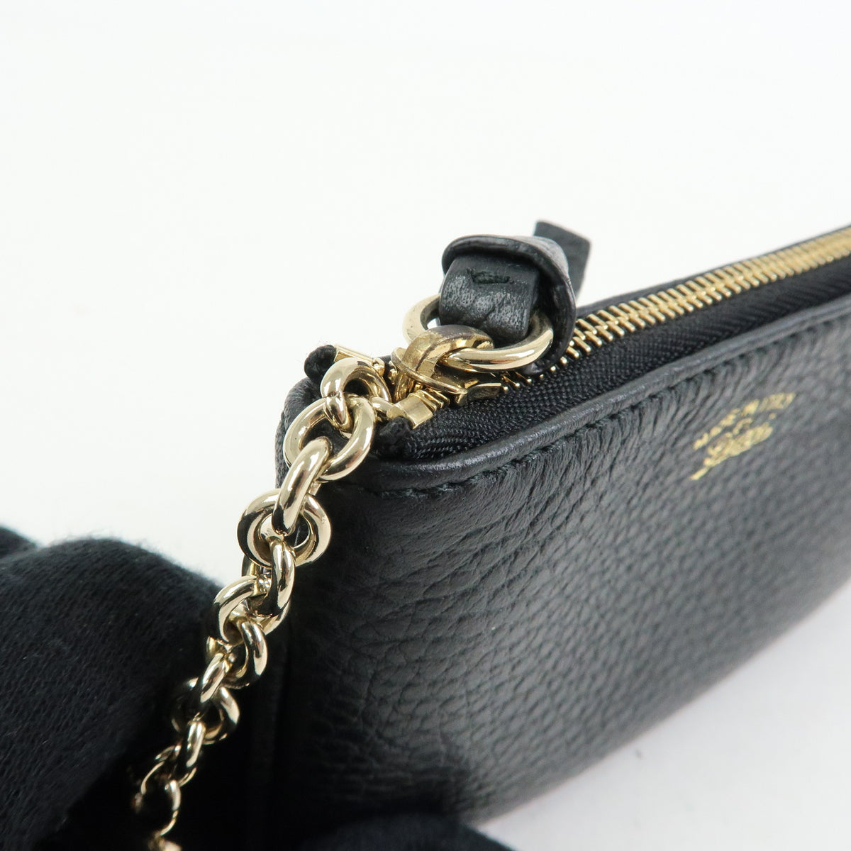 GUCCI Leather Key Case Coin Case Black 368879