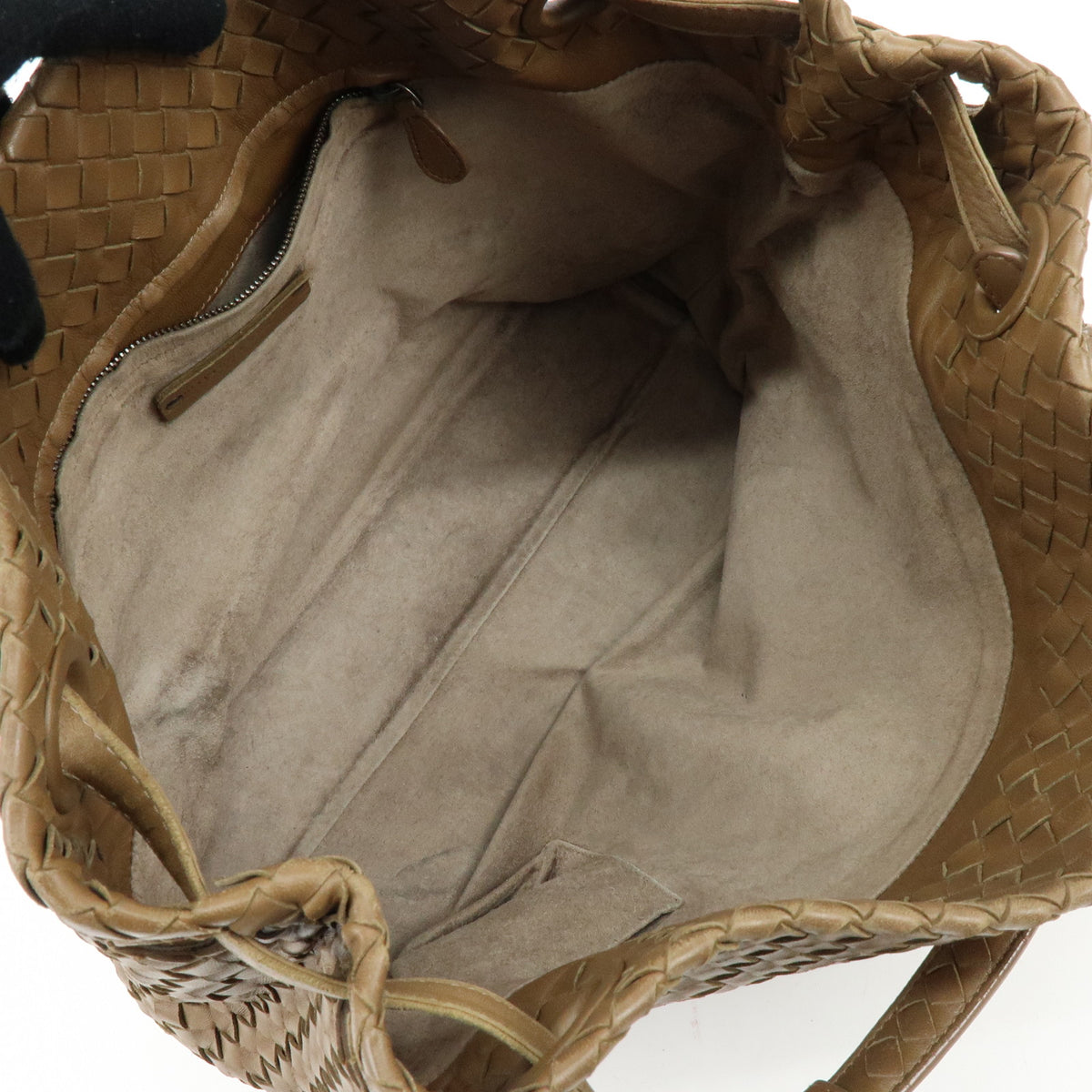 BOTTEGA VENETA Intrecciato Leahter Shoulder Bag Tote Bag Cafe Brown