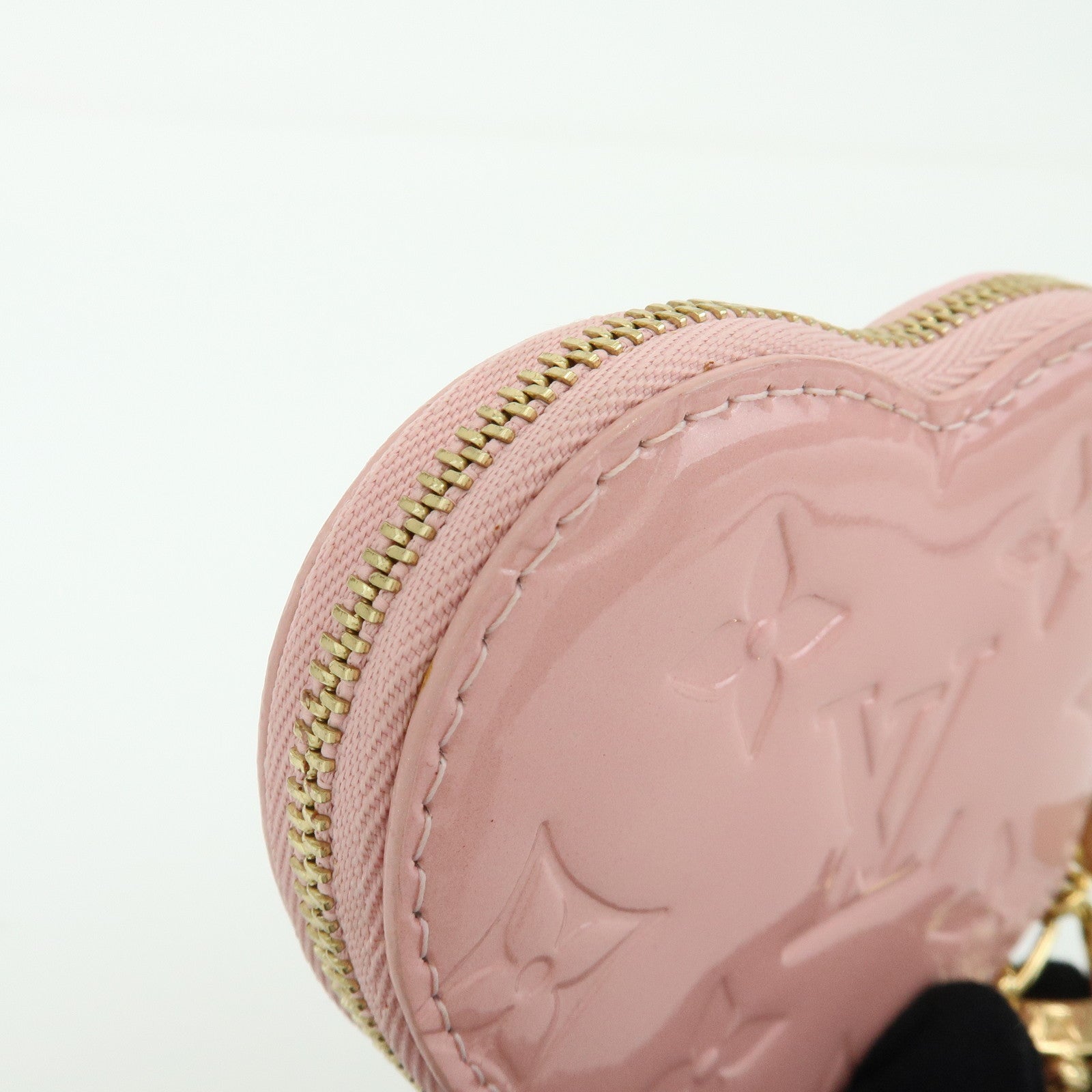 Louis Vuitton Monogram Vernis Porte Monnaie Coeur Coin Case Pink M91431