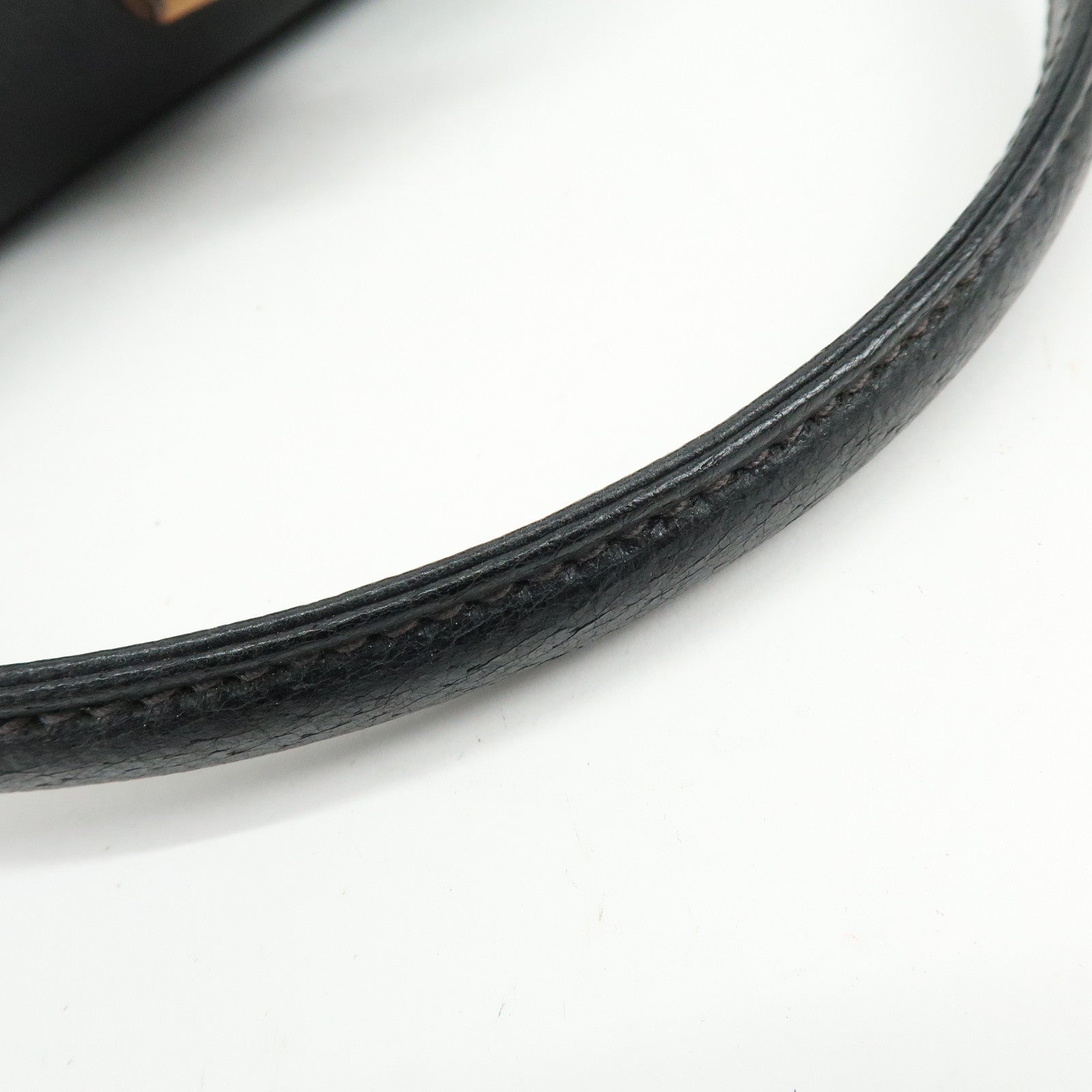 GUCCI Bamboo Turn Lock Leather Mini Hand Bag Black 000・33・0249