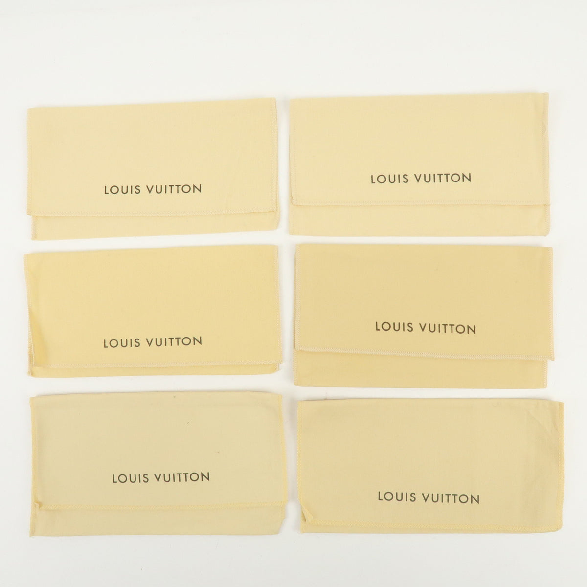 Louis Vuitton Lot of 25 Dust Bag Storage Bag Flap Style Beige