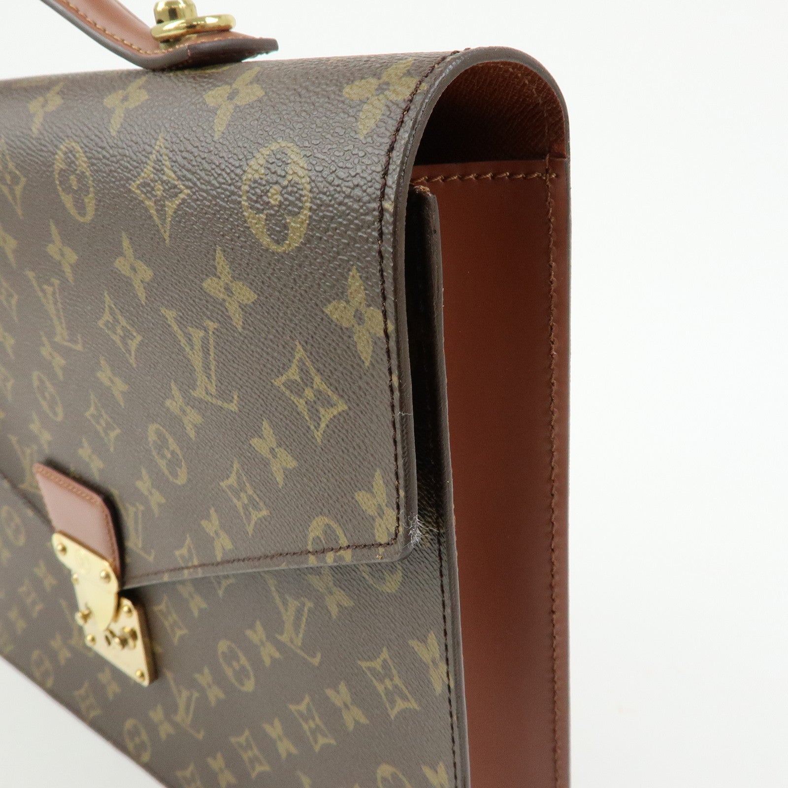 Louis Vuitton Monogram Port‑Documents Bandoulière Brown M53338