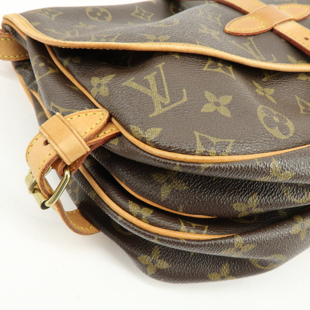 Louis Vuitton Monogram Saumur 30 Canvas Shoulder Bag Brown M42256