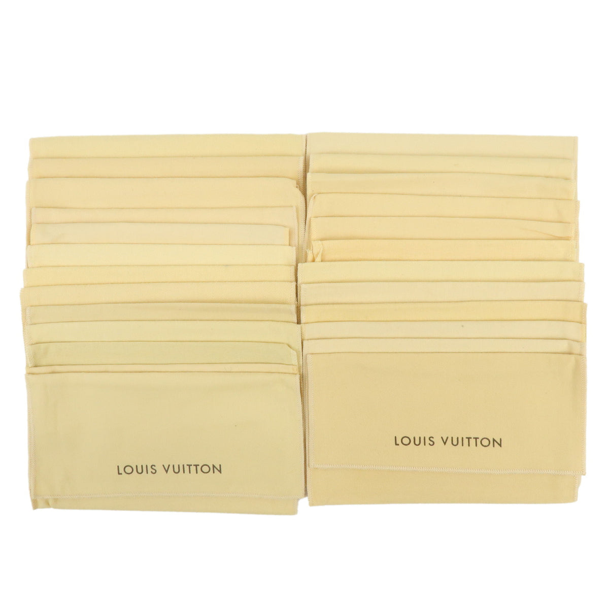 Louis Vuitton Lot of 25 Dust Bag Storage Bag Flap Style Beige