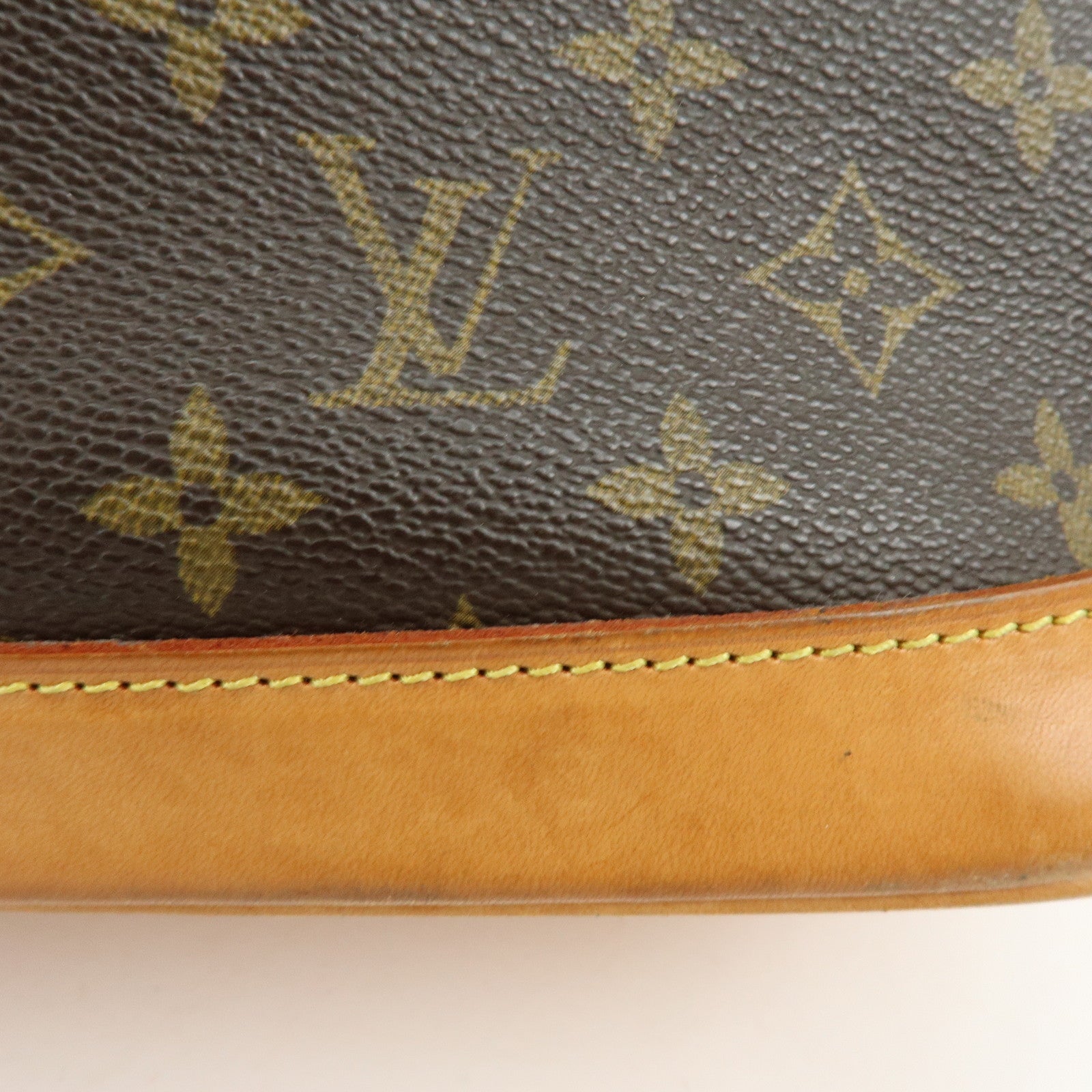 Louis Vuitton Monogram Alma PM Canvas Leather Hand Bag Brown M51130