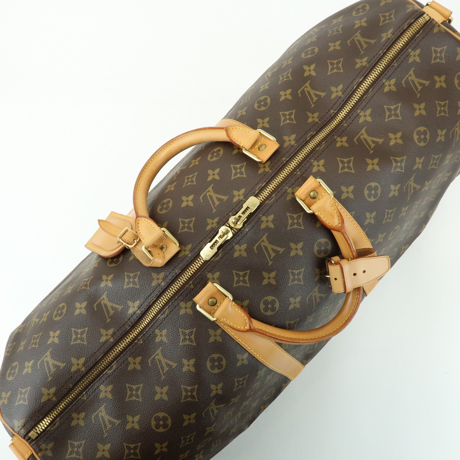 Louis Vuitton Monogram Keep All Bandouliere 60 Bag Brown M41412
