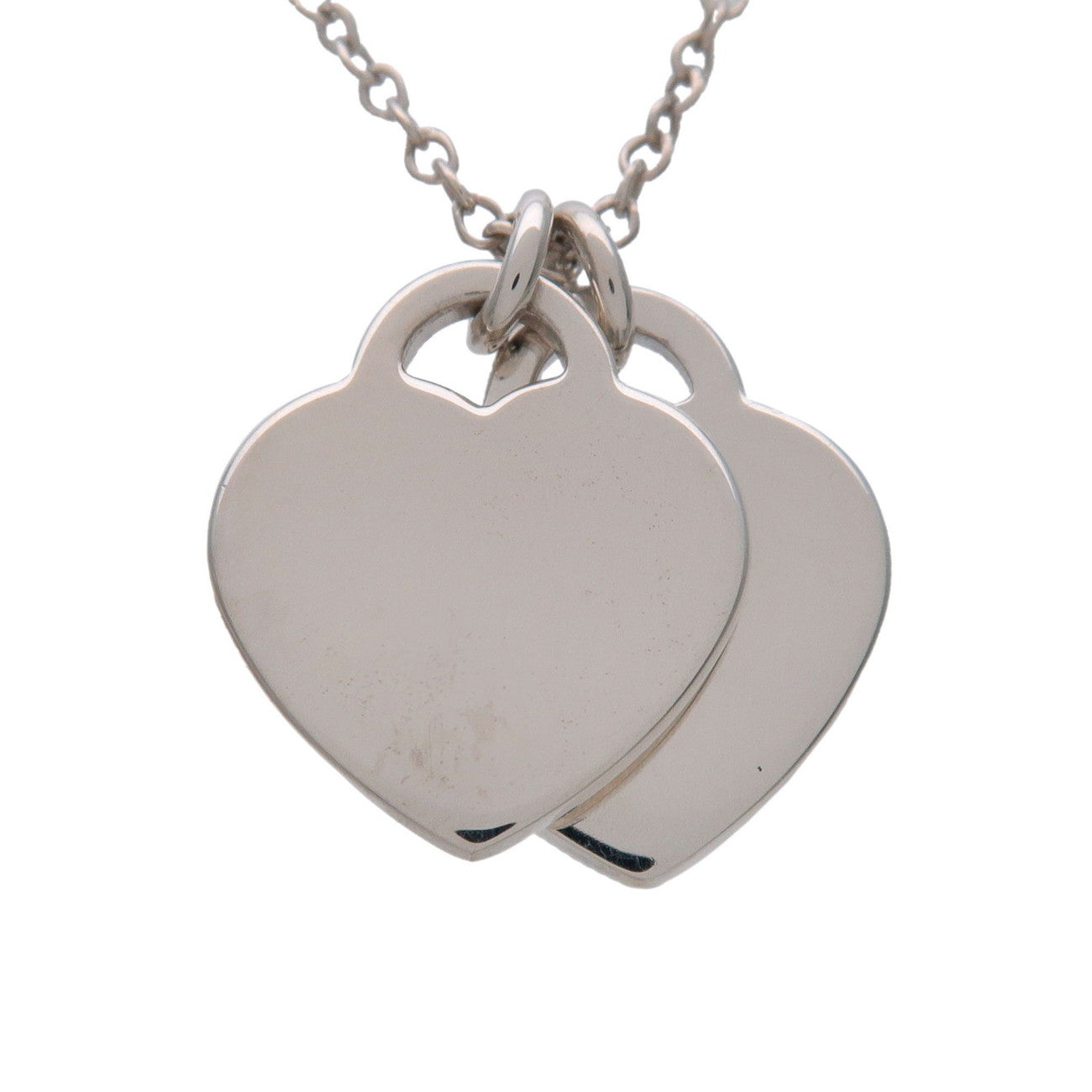 Tiffany & Co Return to Tiffany Mini Double Heart Tag Necklace SV925