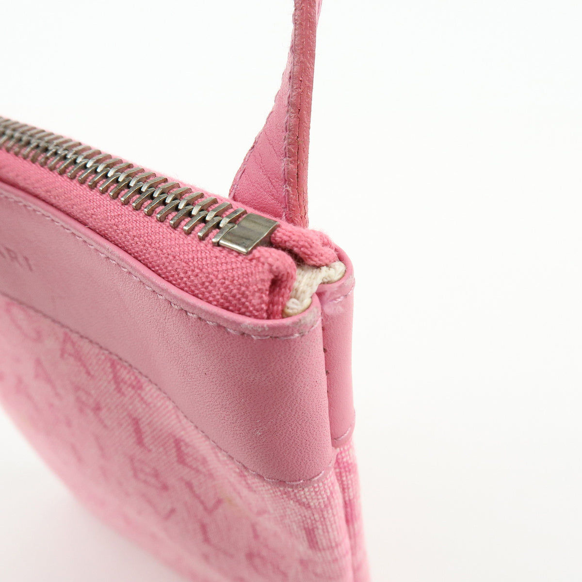 BVLGARI Logomania Canvas Leather Shoulder Bag Crossbody Bag Pink