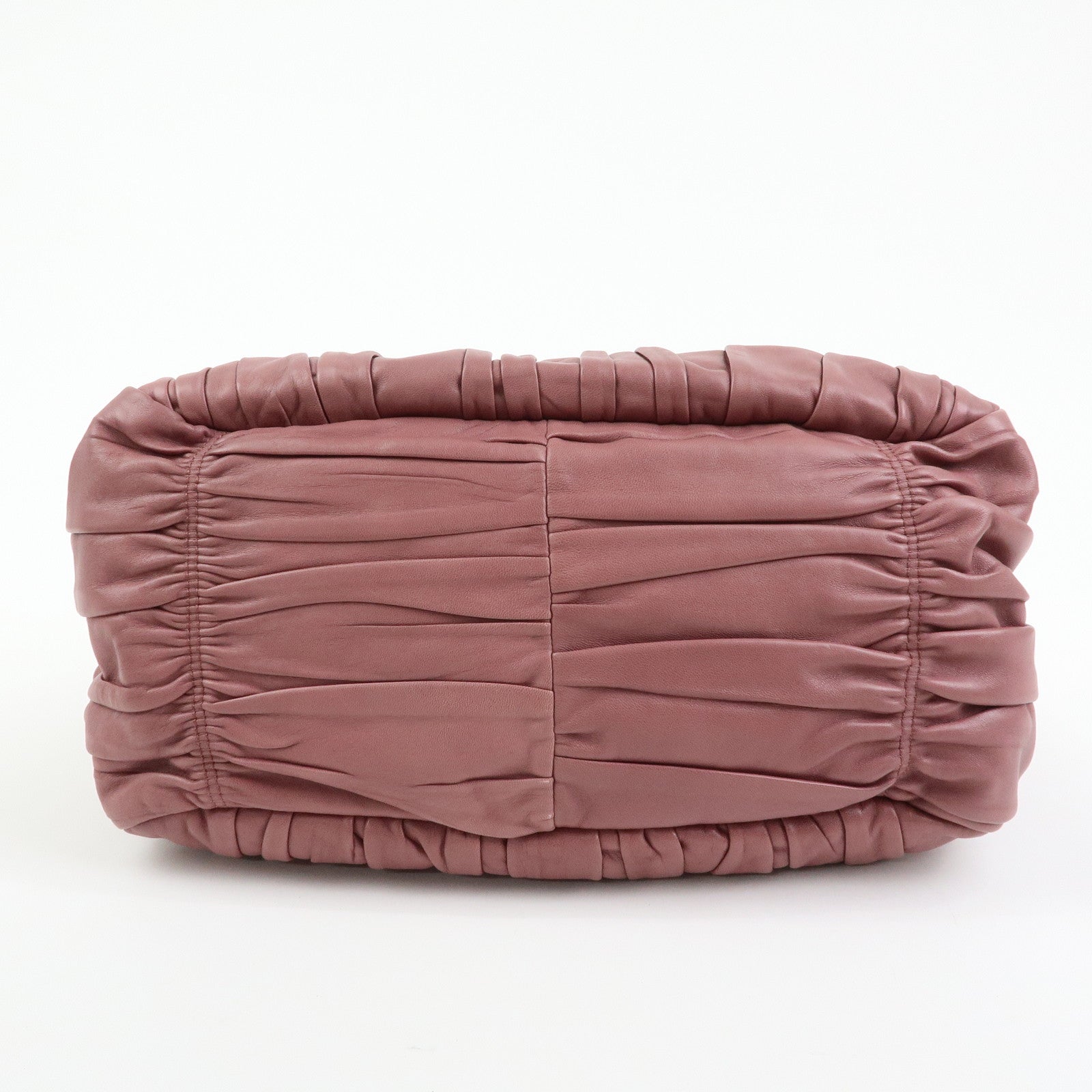 PRADA Logo Nappa Leather 2Way Bag Hand Bag Shoulder Bag Pink