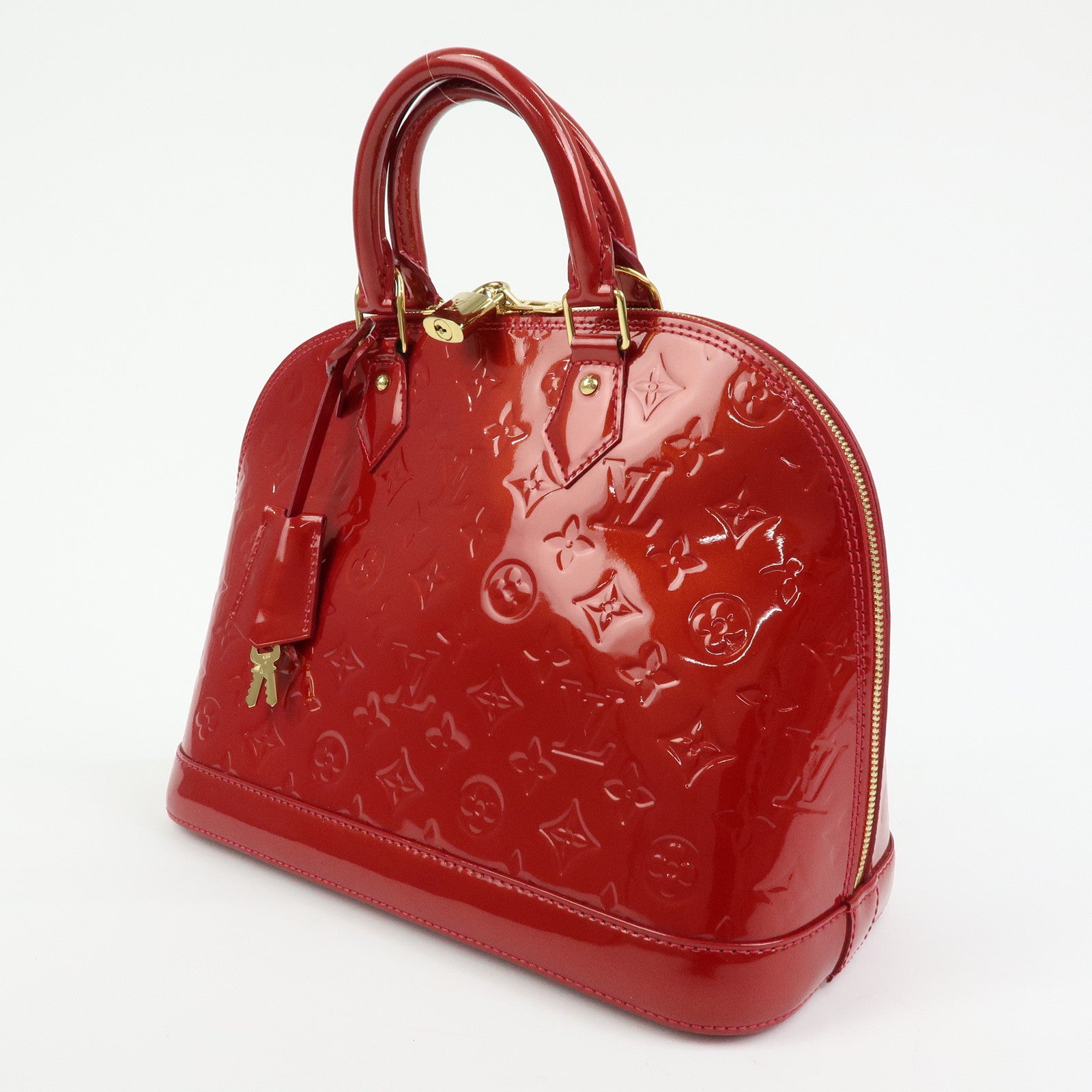 Louis Vuitton Monogram Vernis Alma PM Hand Bag Pomme d'Amour M90096