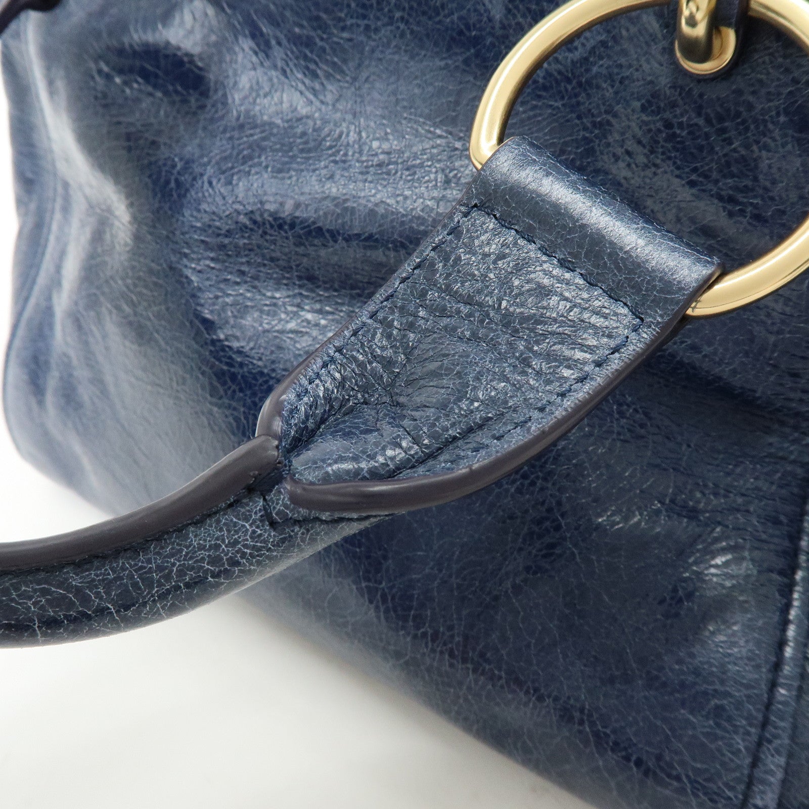 Chloe See by Chloe Paige Leather Small 2Way Hand Bag Shoulder Bag Blue