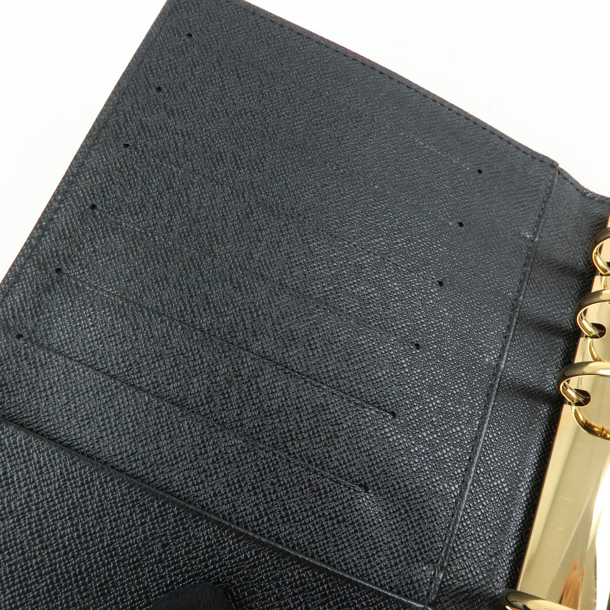 Louis Vuitton Epi Leather Agenda MM Planner Cover Noir R20042