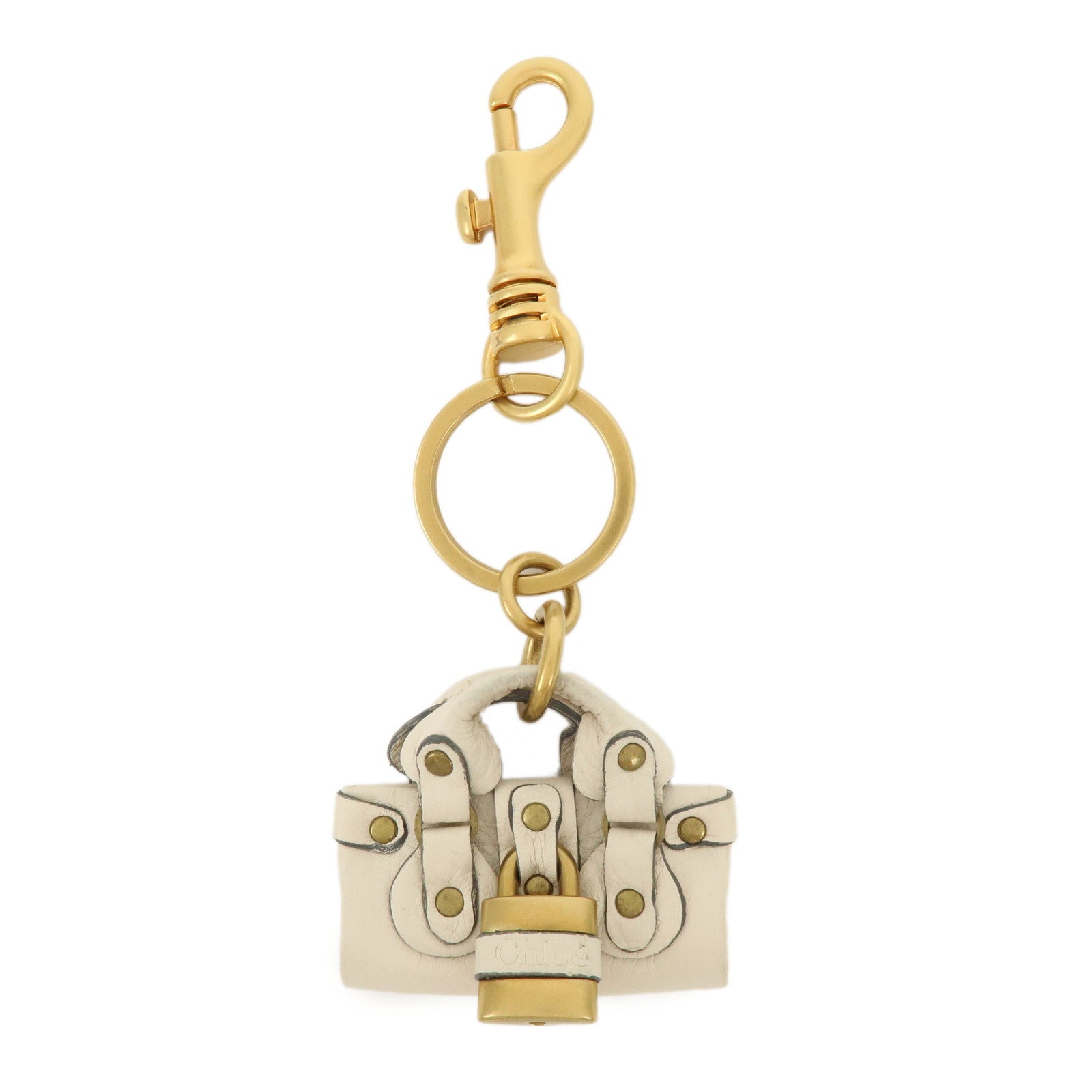 Chloe Mini Paddington Leather Metal Bag Charm Key Charm 7APC96 7E422