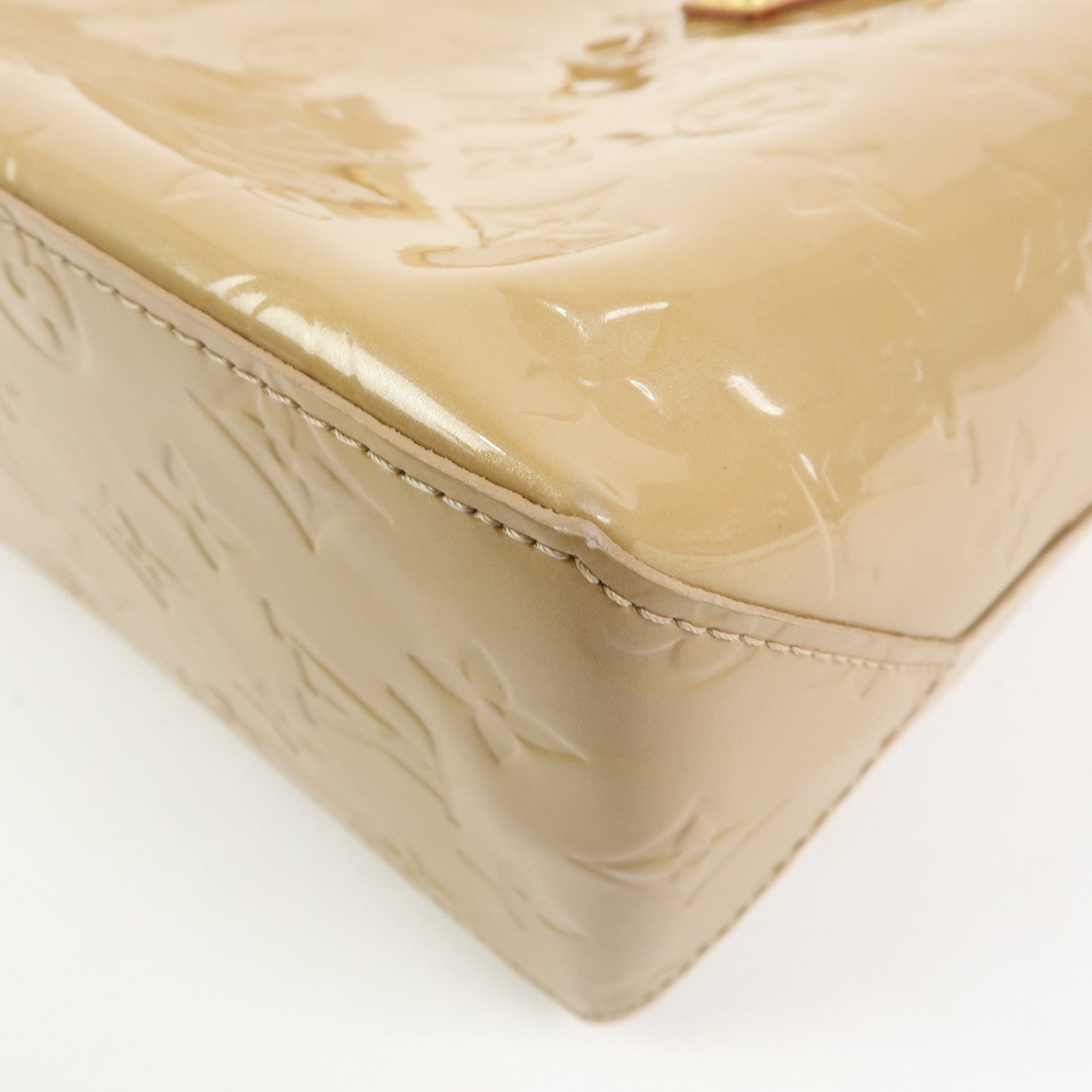Louis Vuitton Monogram Vernis Reade PM Leather Hand Bag Noisette M91334
